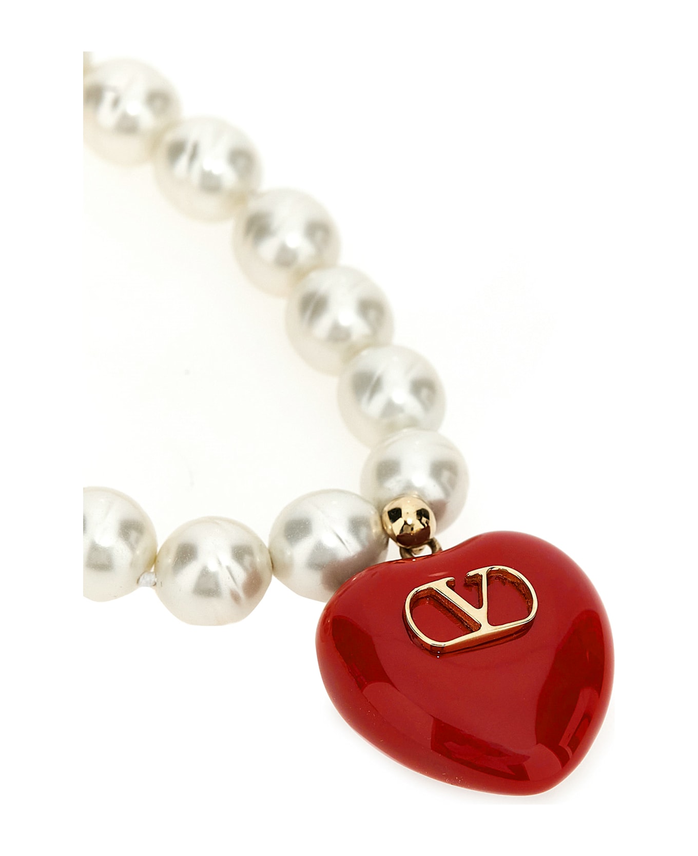 Valentino Garavani 
coeur Royal
 Necklace - White
