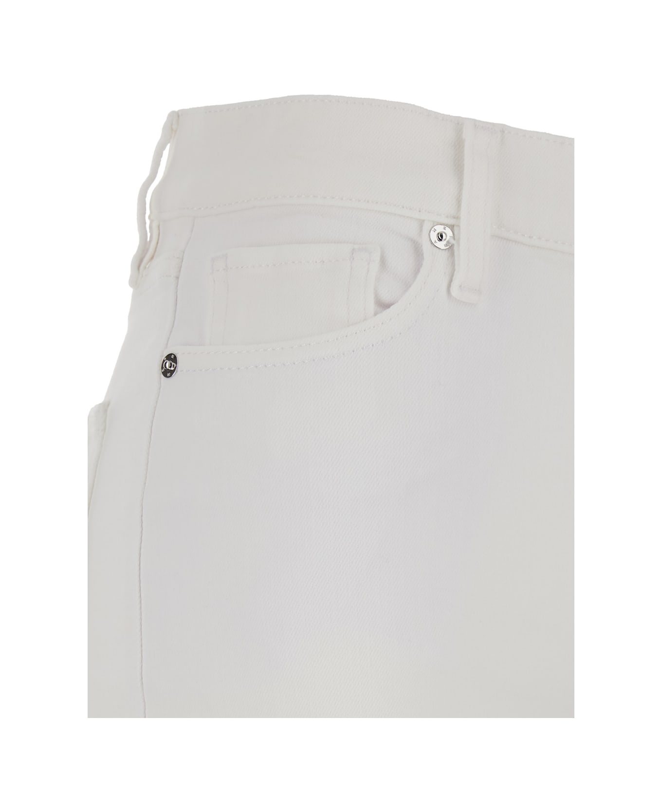 Frame 'le Slim Palazzo' White Jeans With Belt Loops And Wide Leg In Denim Woman - White