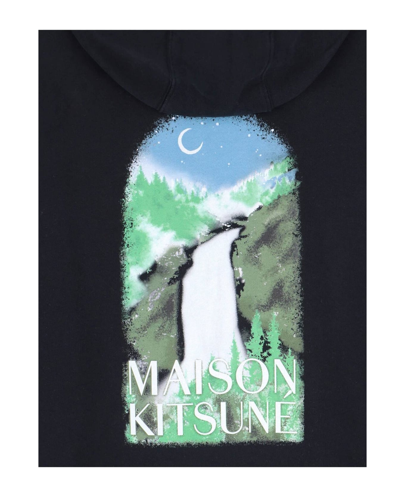 【送料&関税込】Maison KitsunAC waterfall Hoodie Maison Kitsune WATERFALL OVERSIZE HOODIE Black | BSTN Store