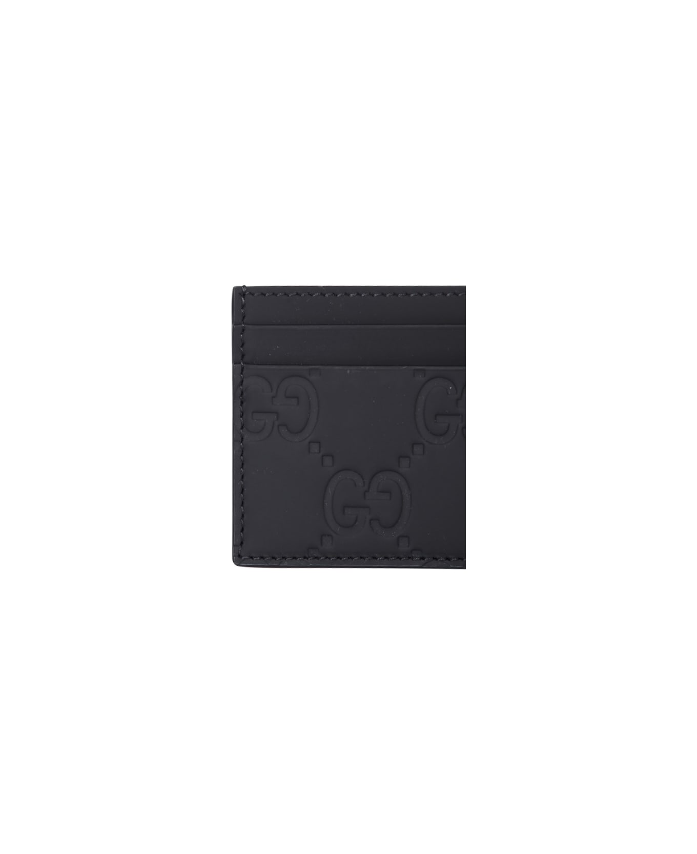 Gucci Black Leather Card Holder - Black