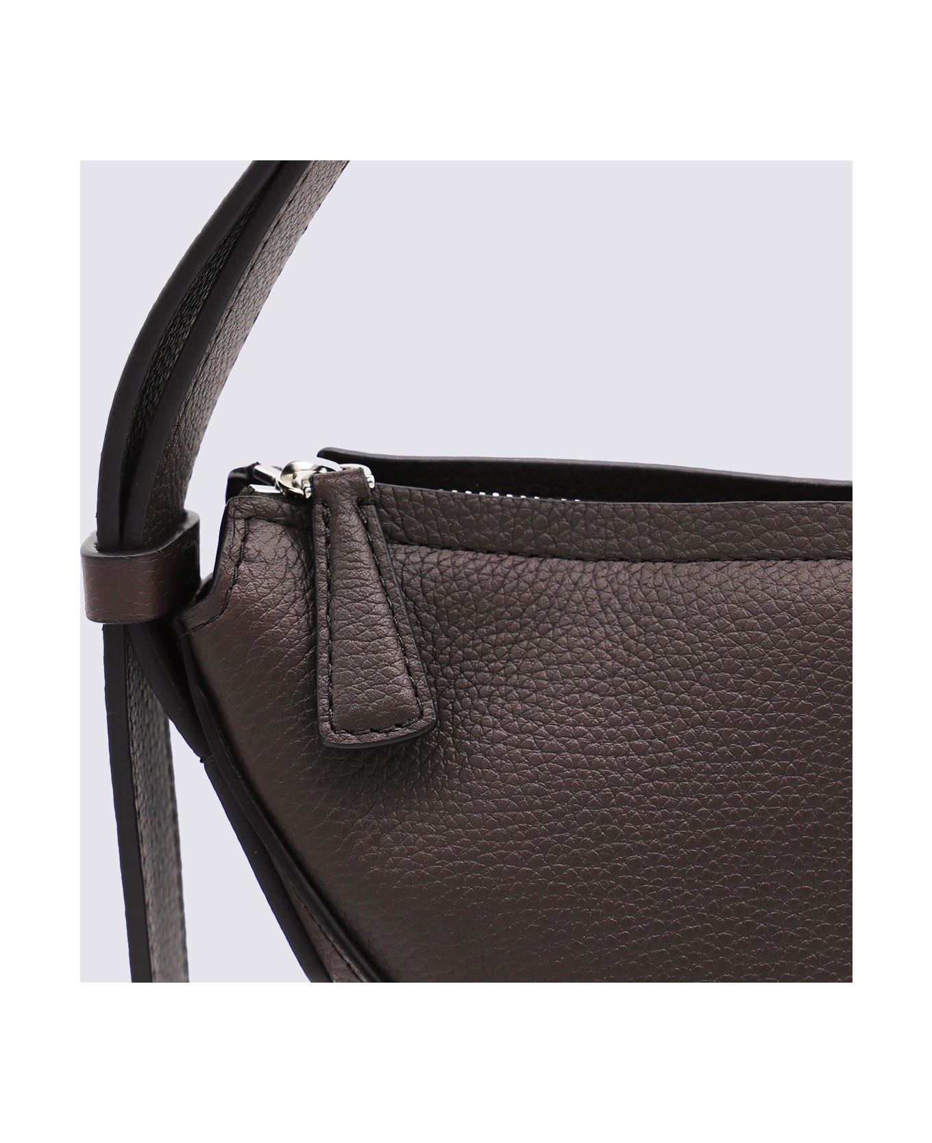 The Row Dark Brown Jouve Shoulder Bag - BRUNETTE ANS