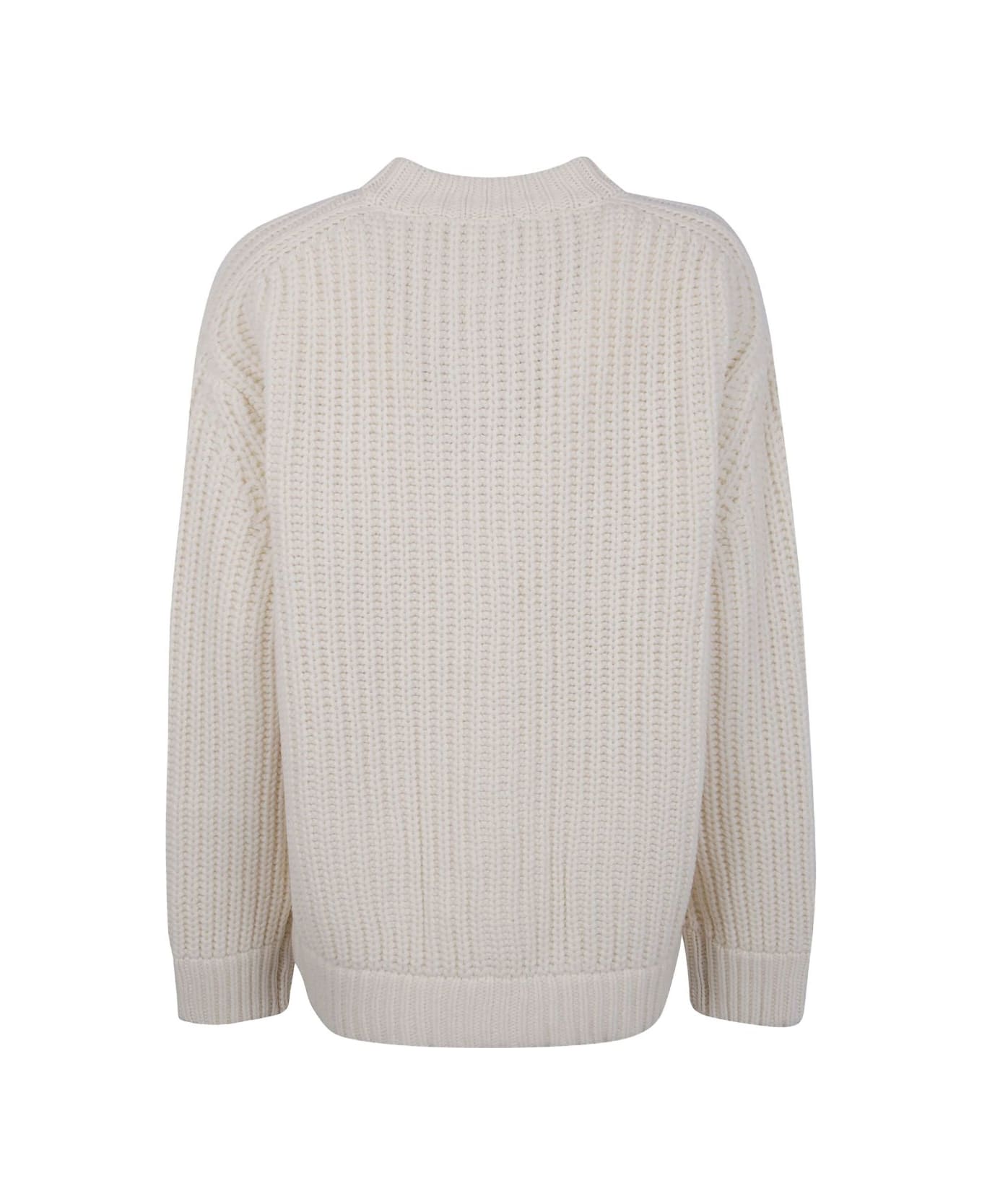 SEMICOUTURE Wool Knitted Cardigan - White