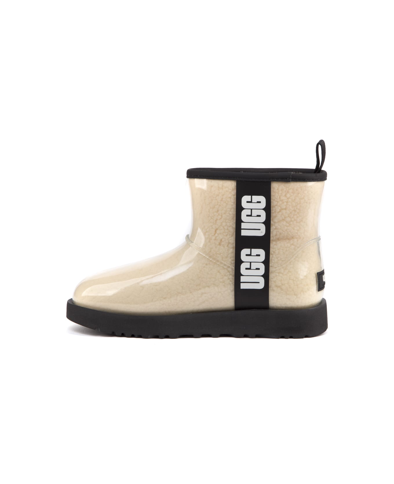 UGG W Classic Mini Ankle Boots With Side Logo - Natural / Black ブーツ