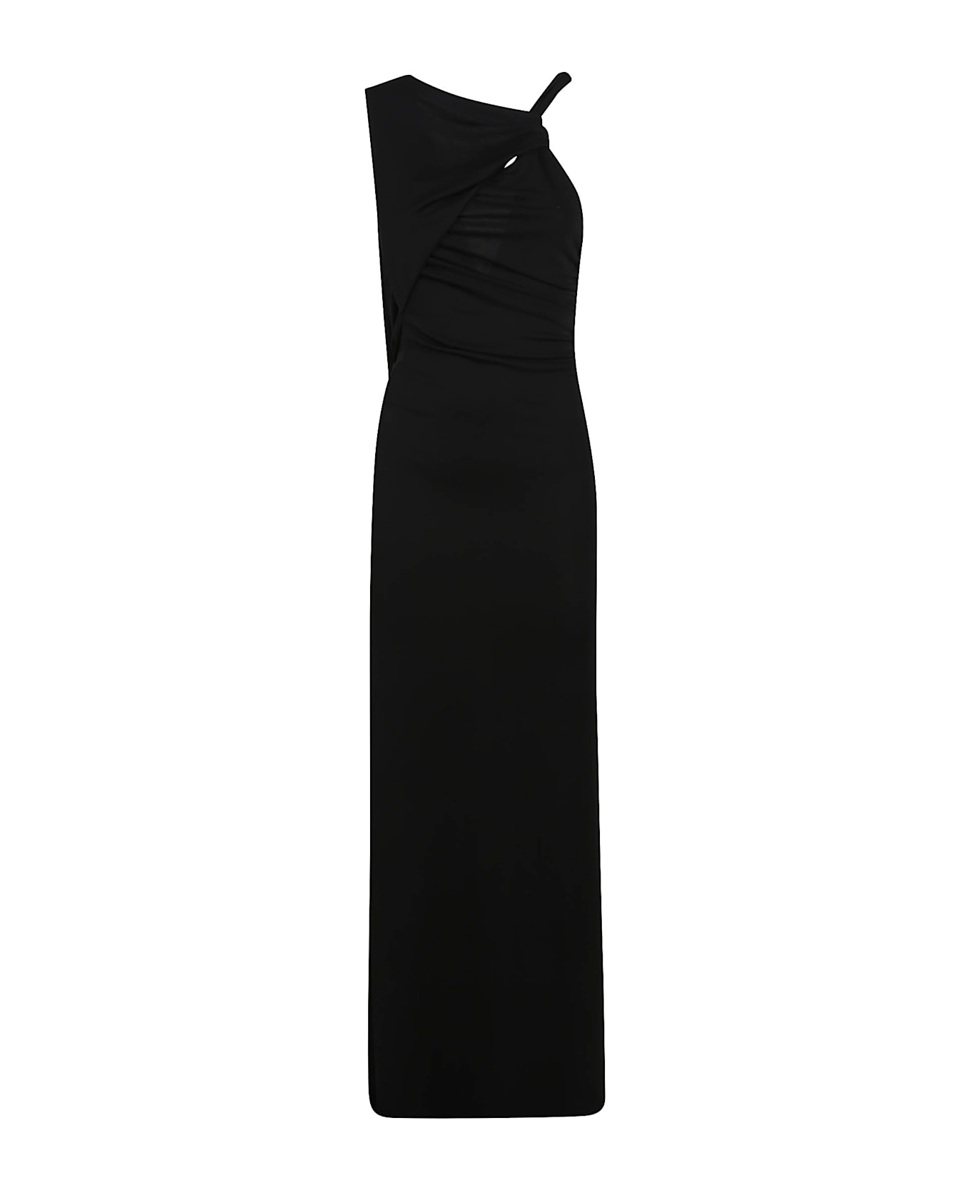 The Andamane Venere Maxi - Draped Maxi Dress - Black