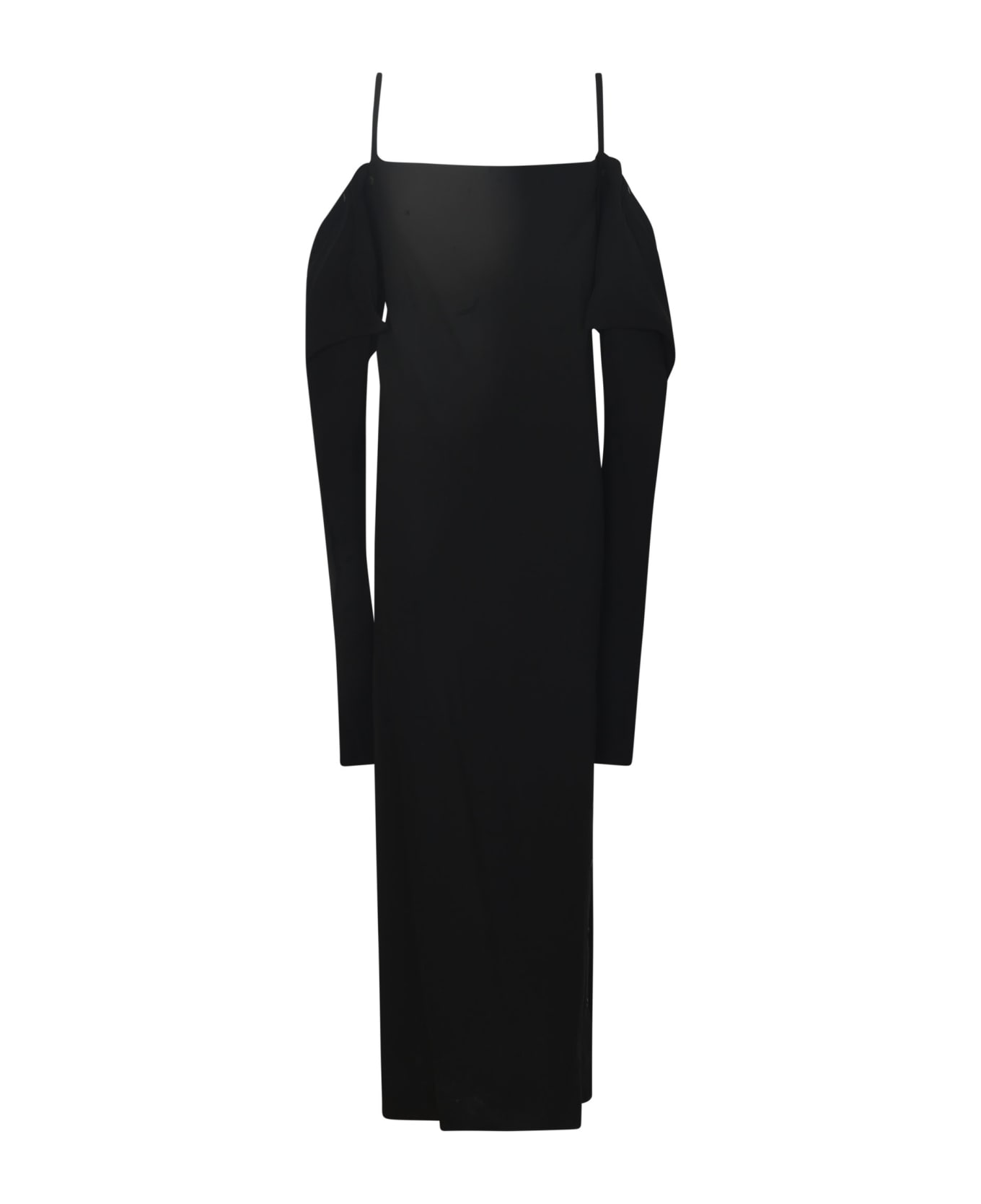 Setchu Off-shoulder Loose Fit Dress - Black ワンピース＆ドレス