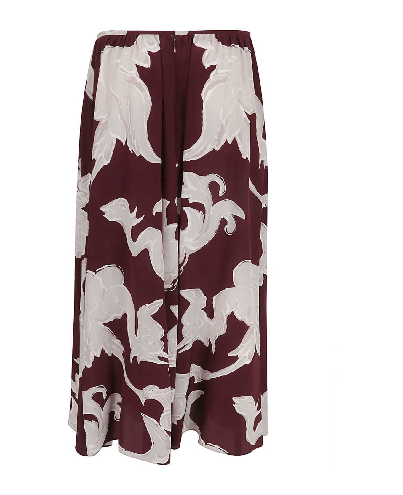 Valentino Garavani Skirt | Pattern | Crepe Chine Metamorphos Gryphon Allover - Yus Amarone Perla