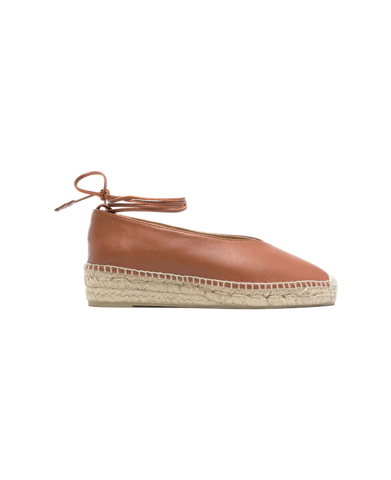 Castañer Gea Leather Espadrilles - Leather Brown