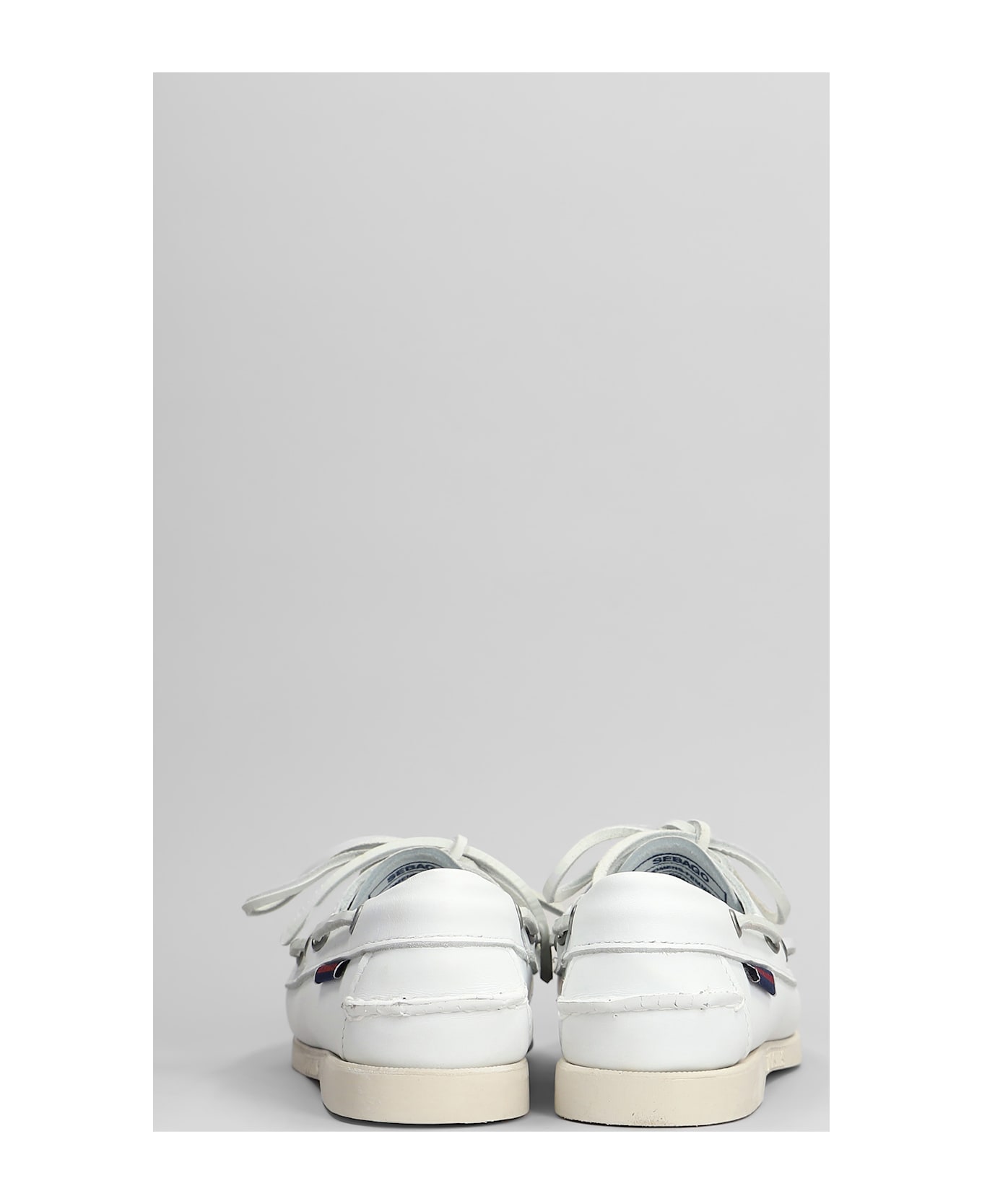 Sebago Portland Loafers In White Leather - white