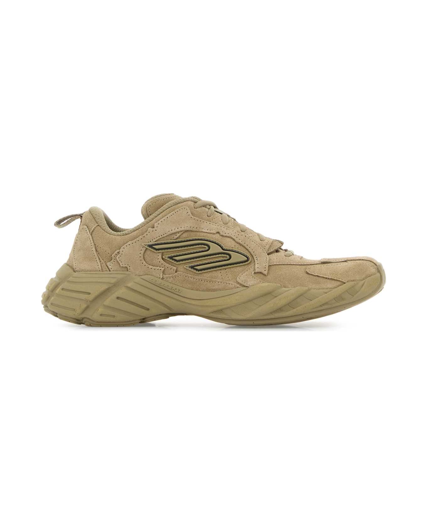 Balenciaga Beige Suede Monday Sneakers - BEIGE
