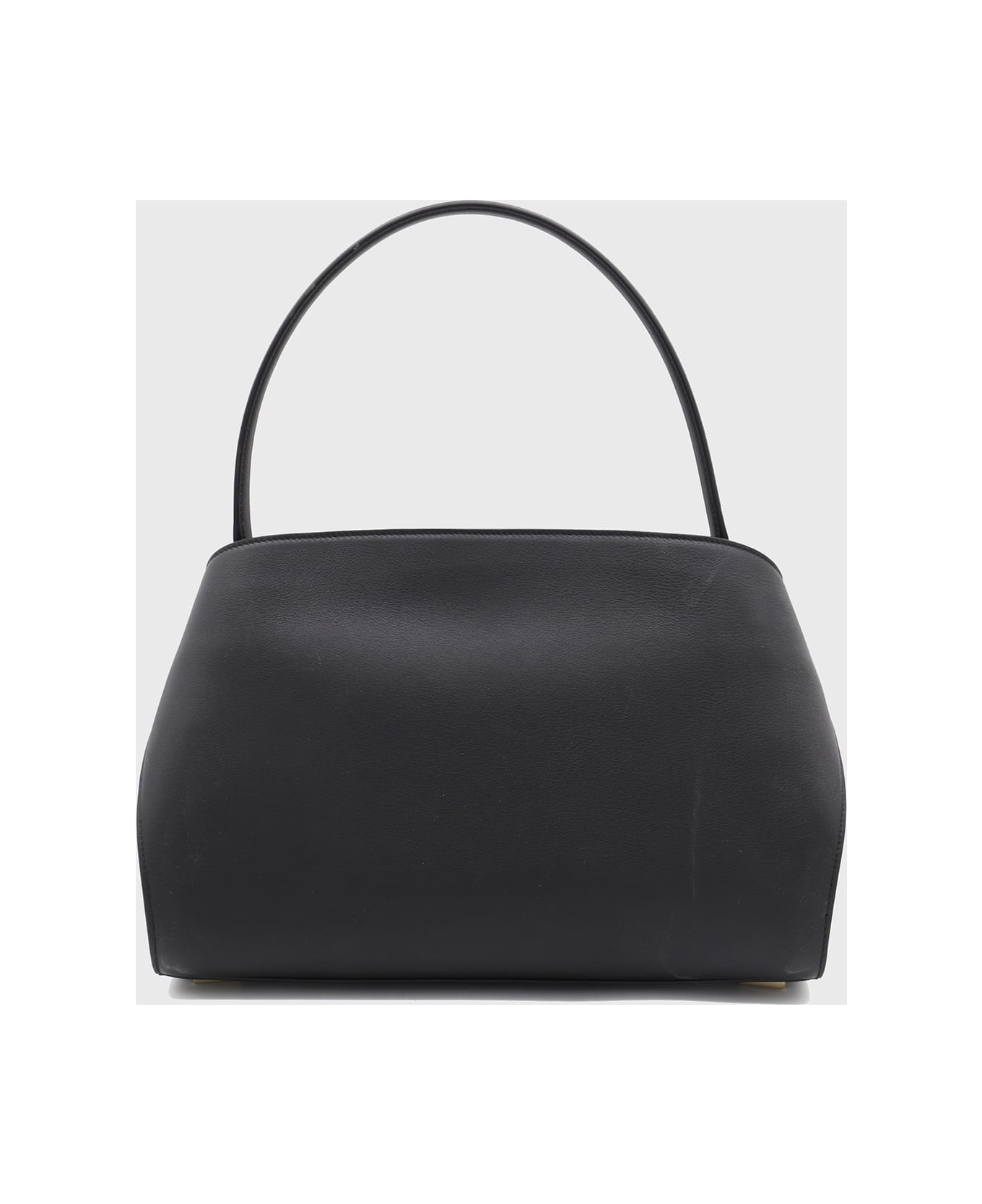 Ferragamo Black Leather Top Handle Bag - Black