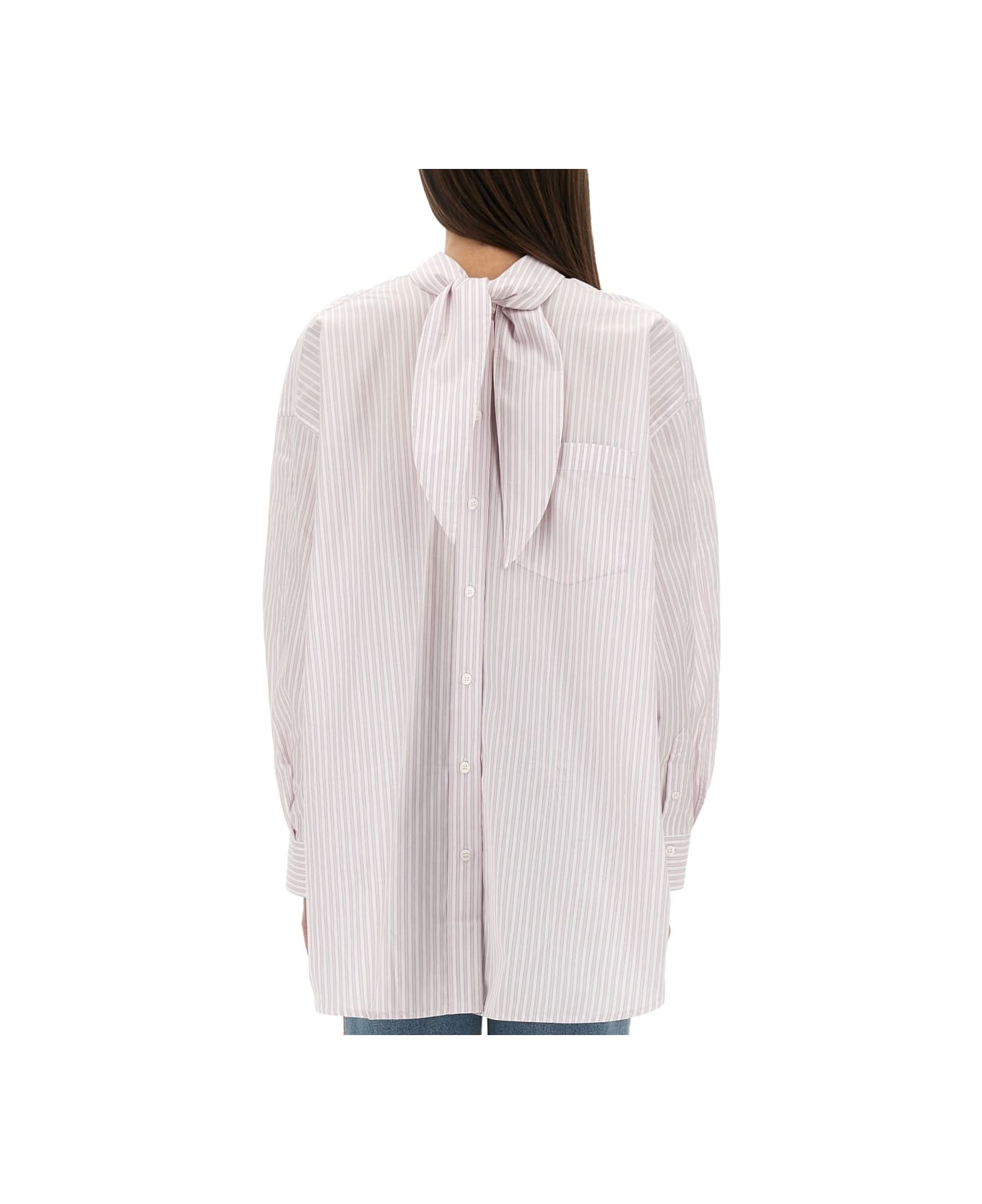 Victoria Beckham Blouse With Knotted Collar - PINK