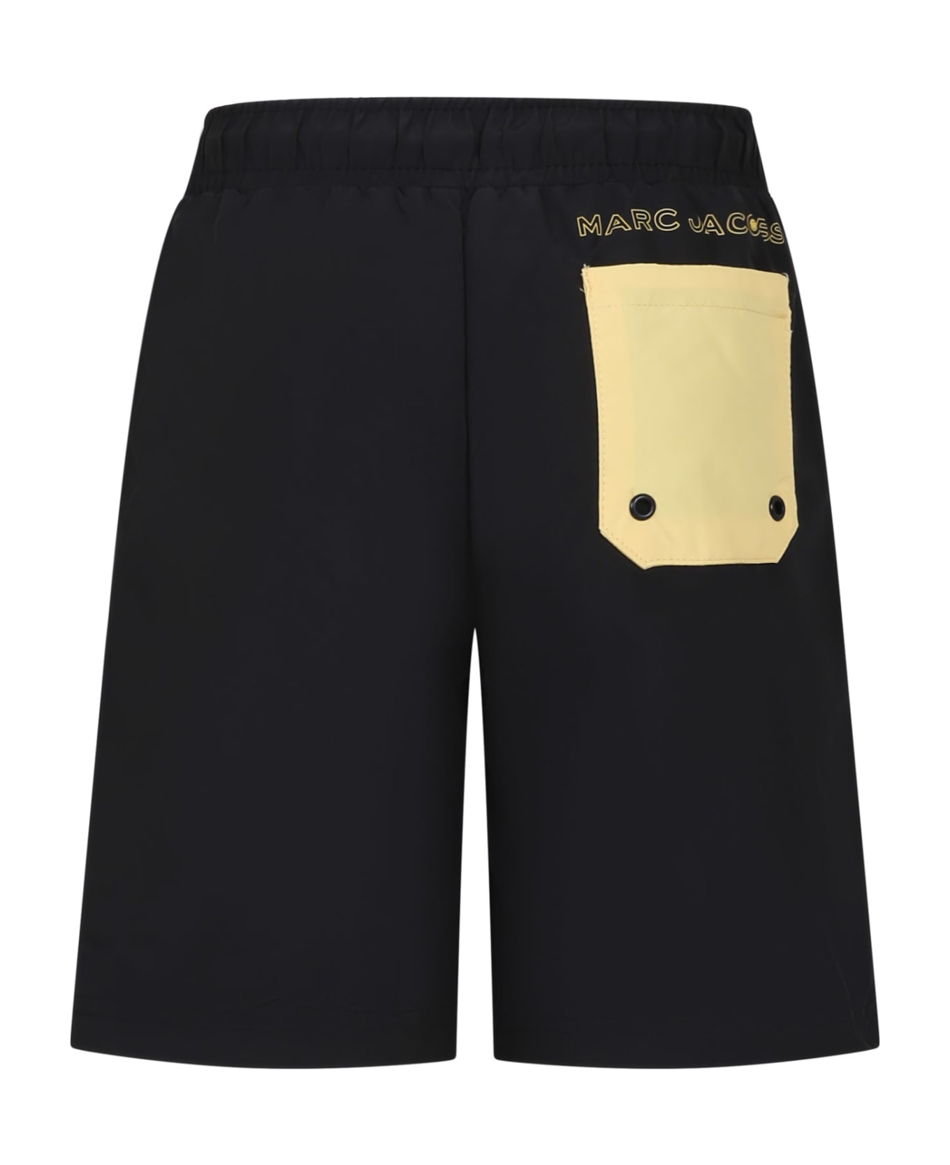 Marc Jacobs Black Swim Shorts For Boy With Smile - Black