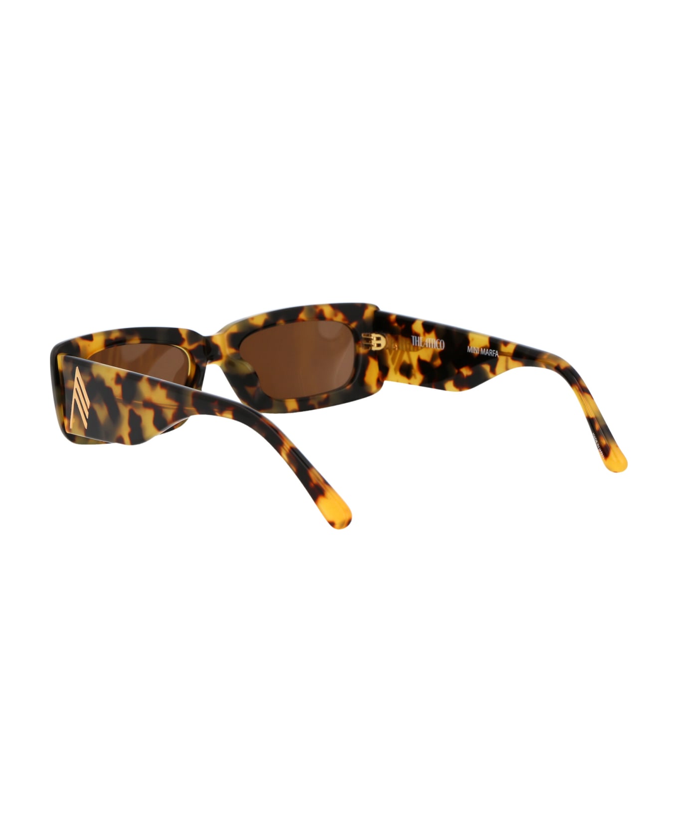 The Attico Mini Marfa Sunglasses - T-SHELL/YELLOWGOLD/BROWN