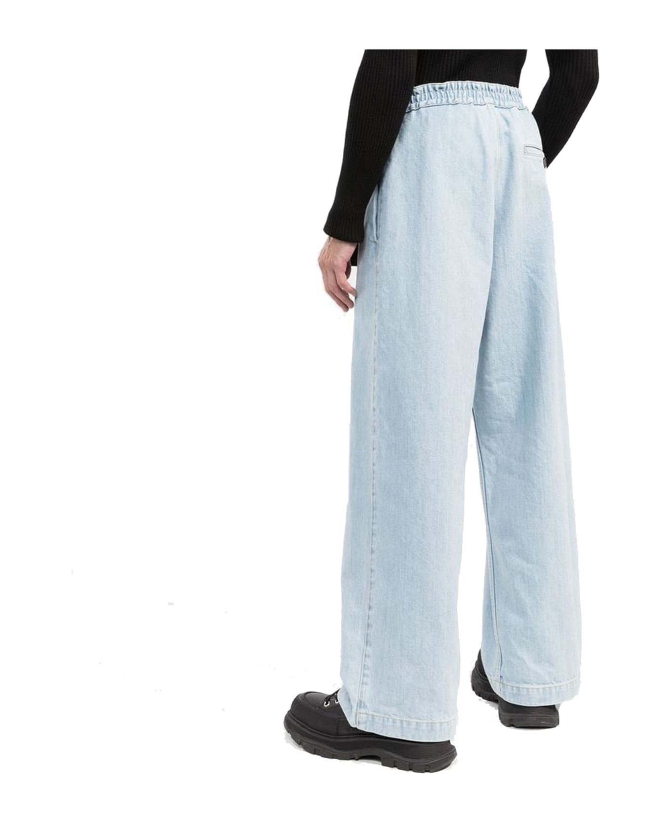 Moncler Belted Denim Jeans - Blue