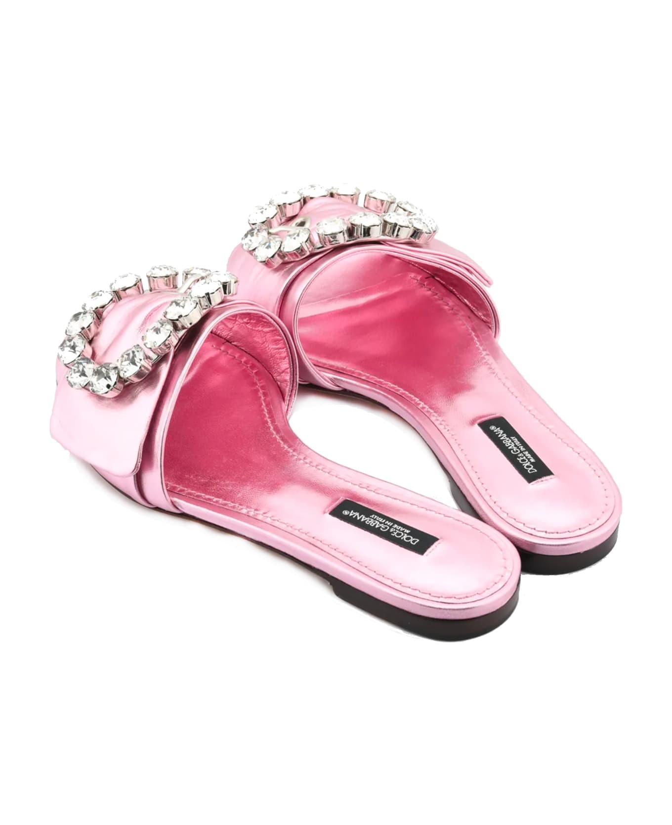 Dolce & Gabbana Crystal Embellished Flats - Pink