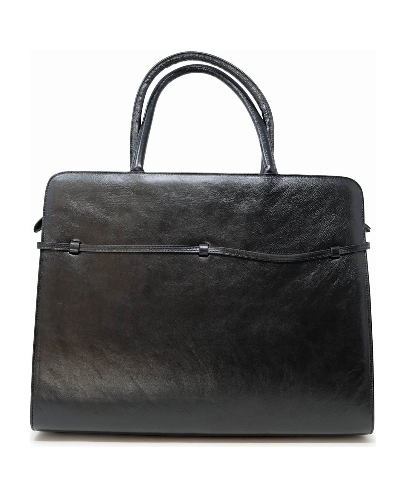 Del Carlo Roberto Del Carlo Black Leather Bag - BLACK ショルダーバッグ