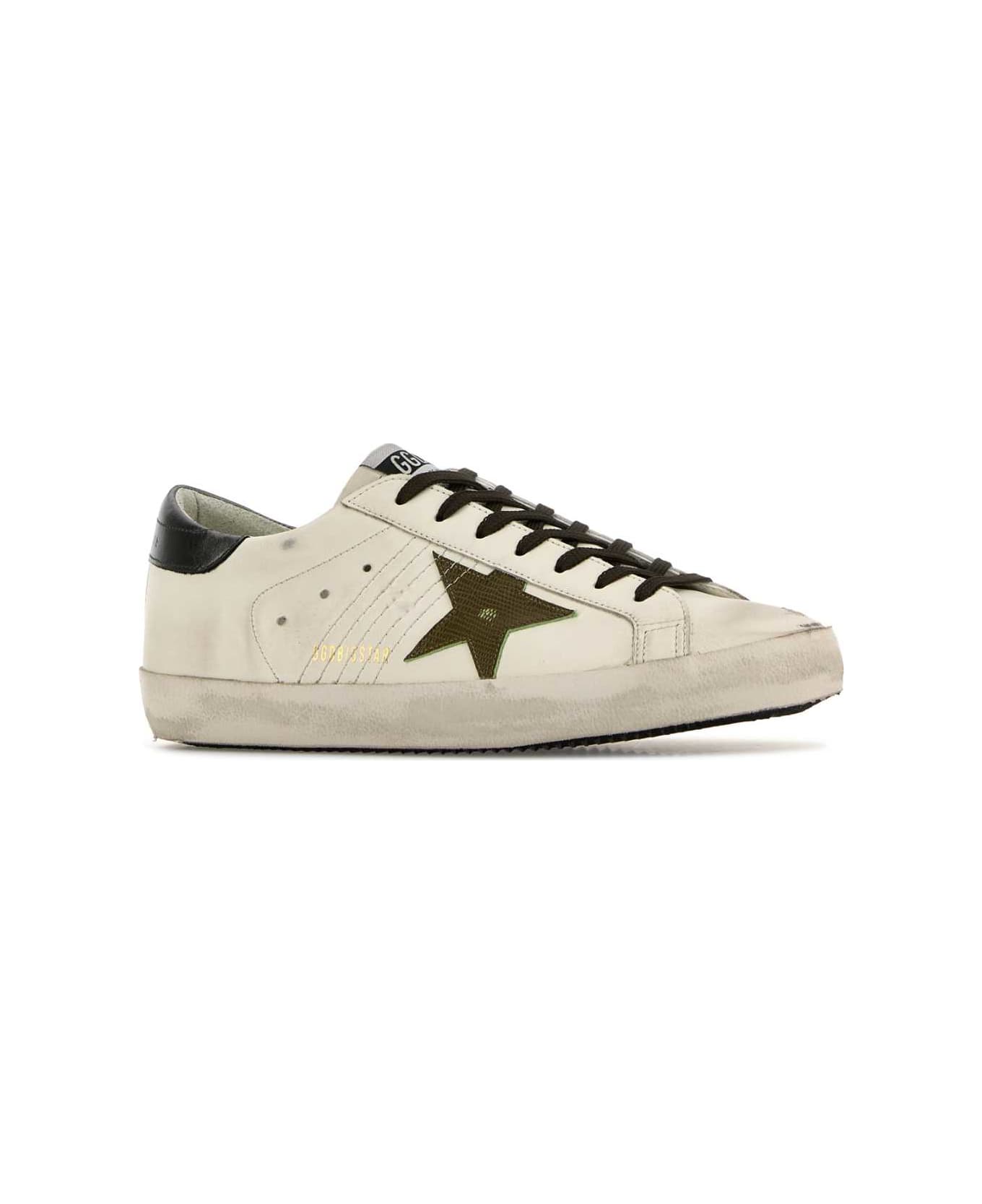 Golden Goose Ivory Leather Super Star Classic Sneakers - WHITEGREENANTARCITE83112