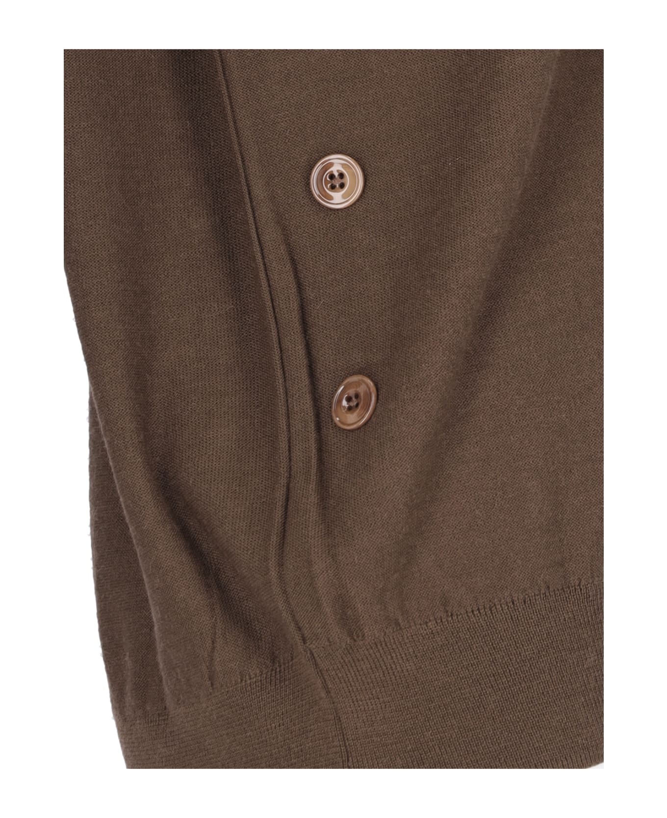 Lemaire Neckline Cardigan - HAZELNUTBROWN