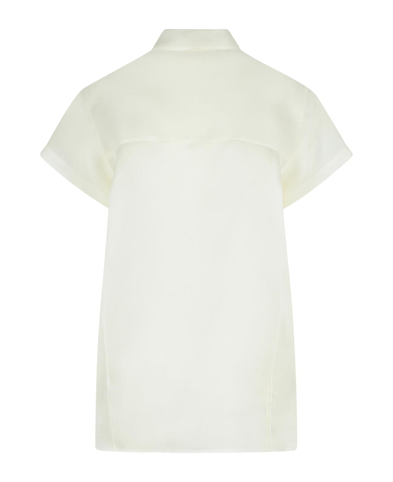 Khaite 
keefe
 White Silk Shirt - White