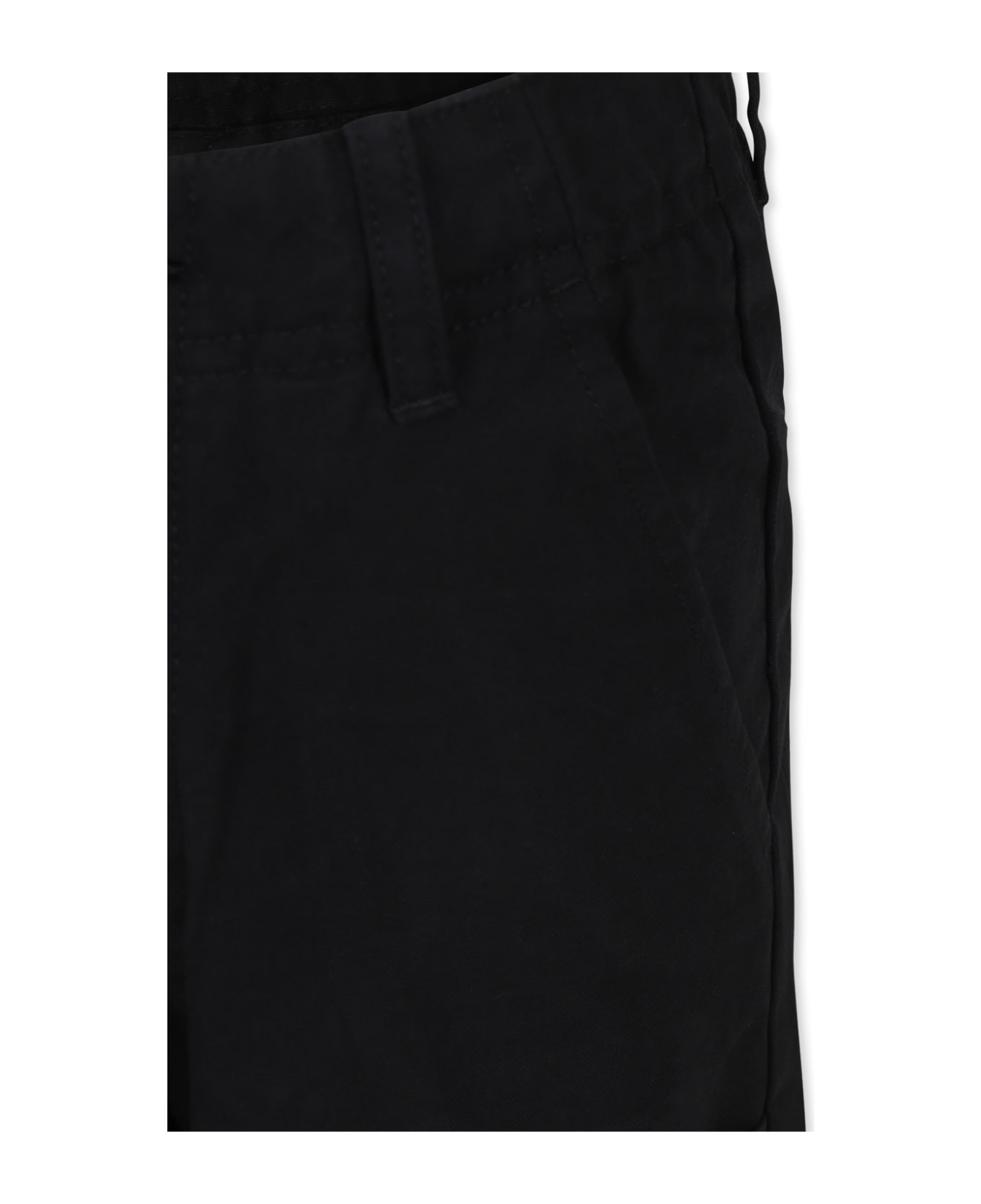 Off-White Black Trousers For Boy With Logo - Black