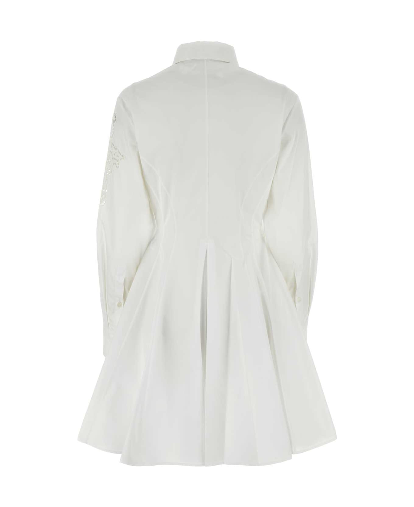 Versace White Poplin Shirt Dress - 1W000