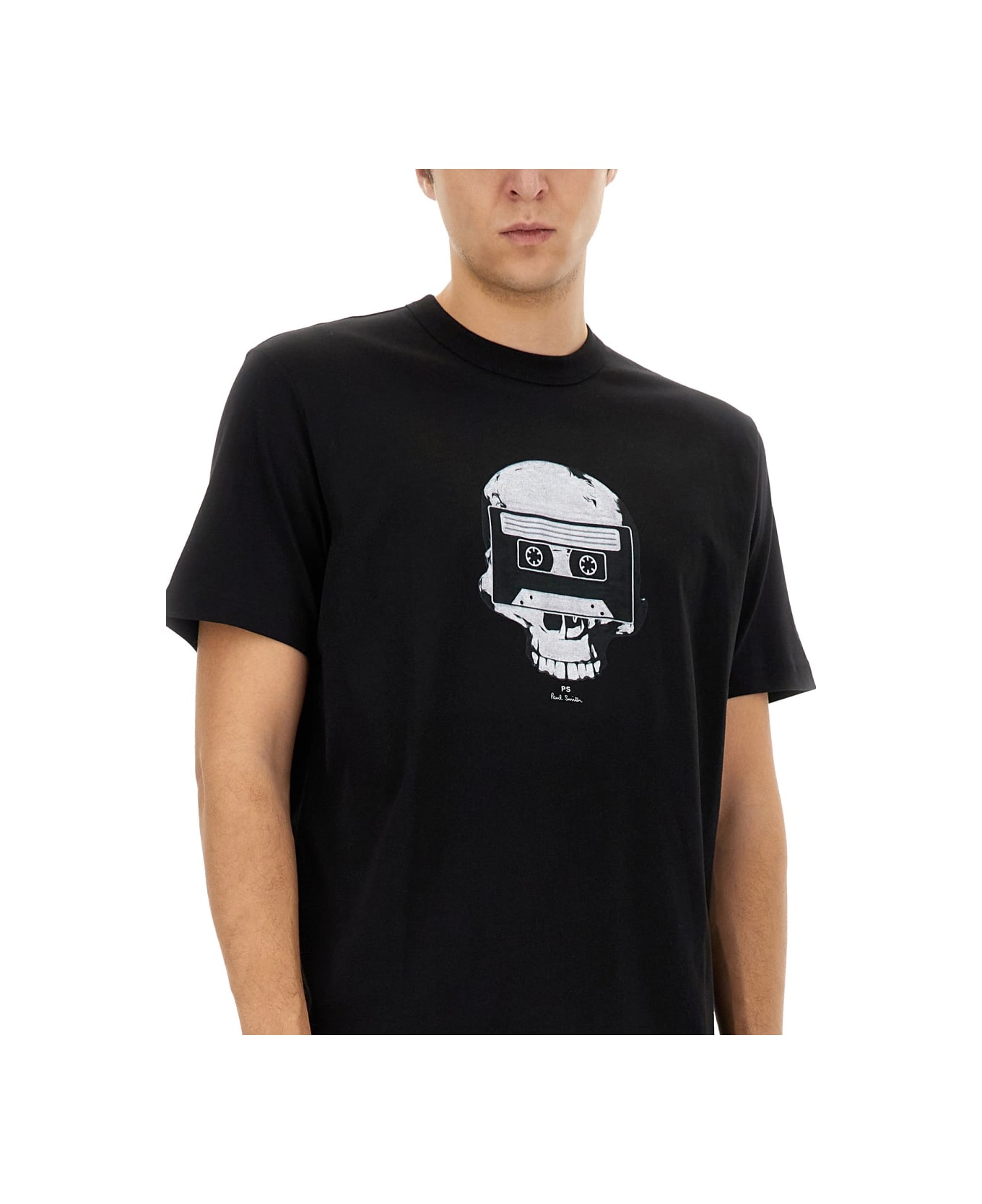 PS by Paul Smith "tape Skull" T-shirt - BLACK