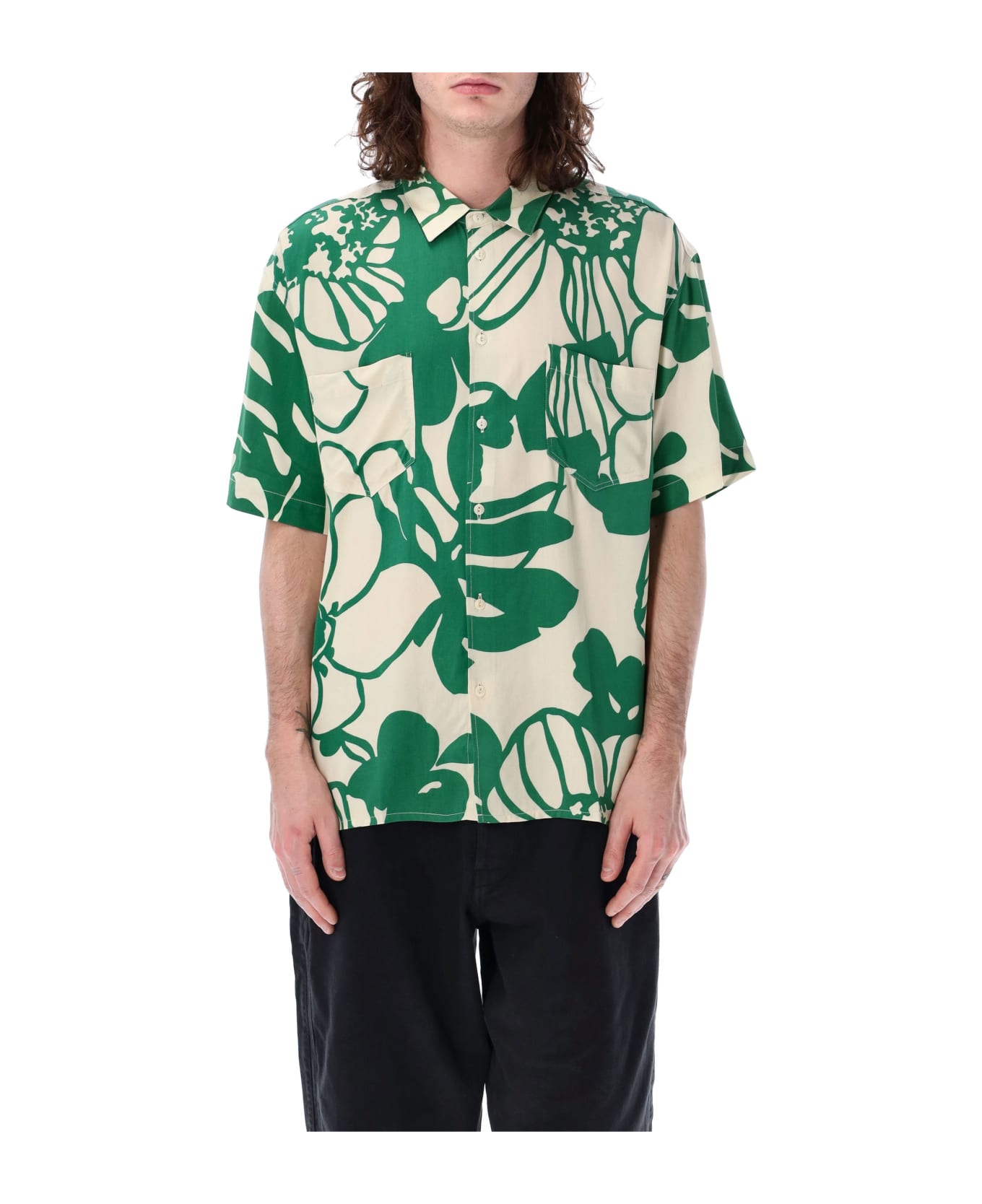 YMC Mitchum Shirt - ECRU GREEN シャツ