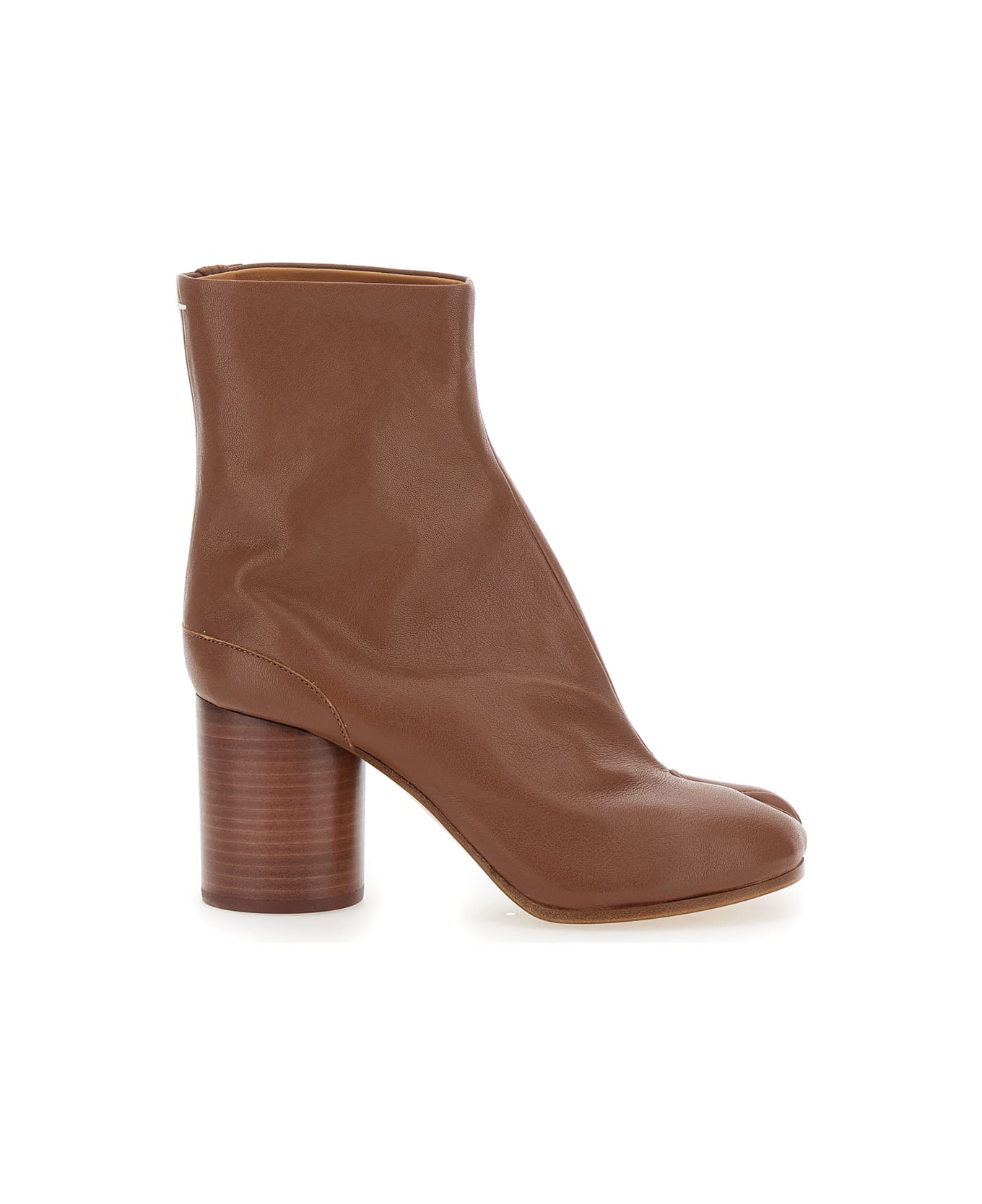 Maison Margiela 'tabi' Brown High Heel Ankle Boots In Leather Woman - T2157