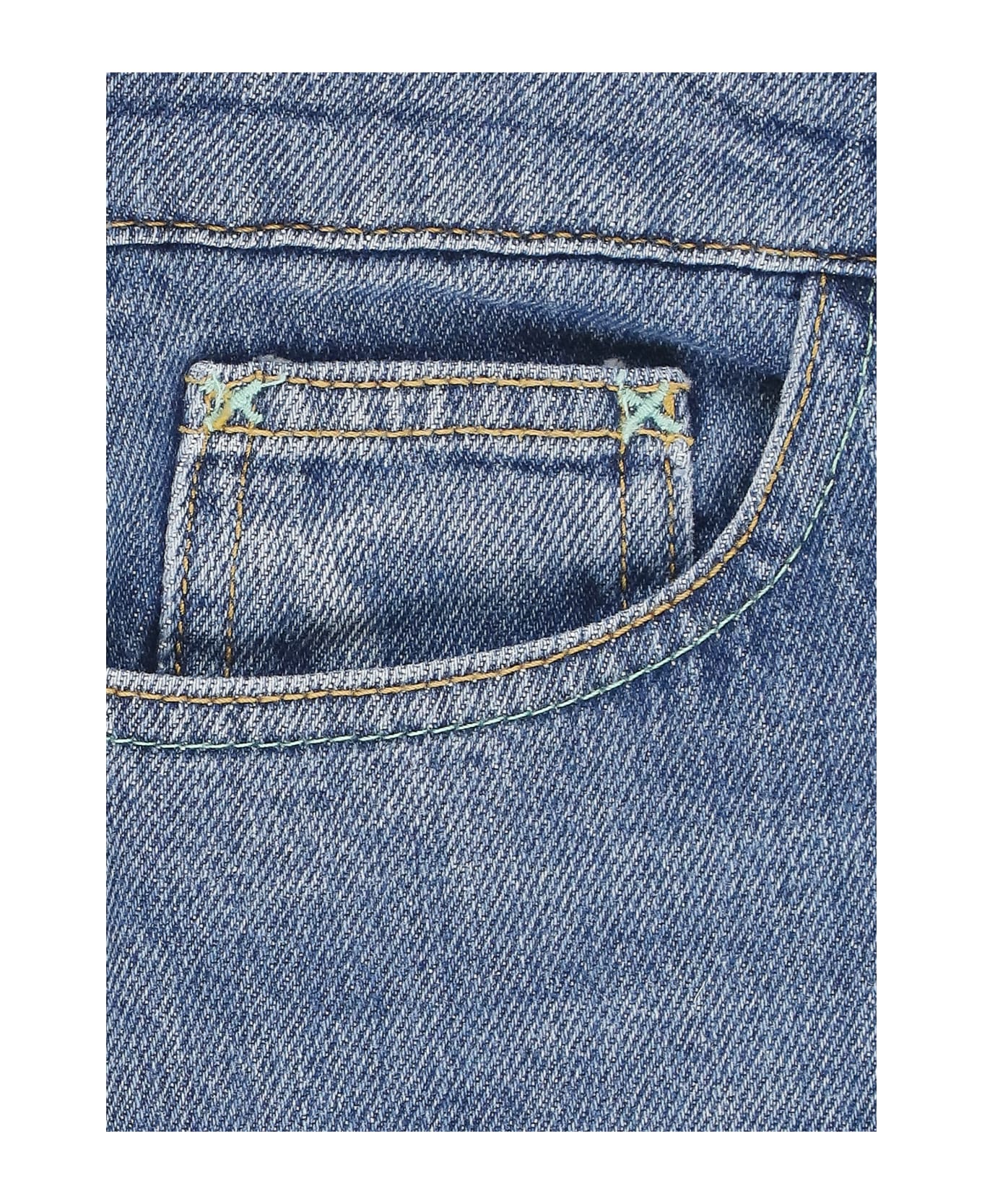 Palm Angels Jeans With Logo - Blue