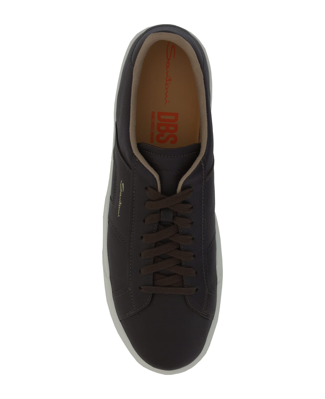 Santoni Double Buckle Sneaker - Brown