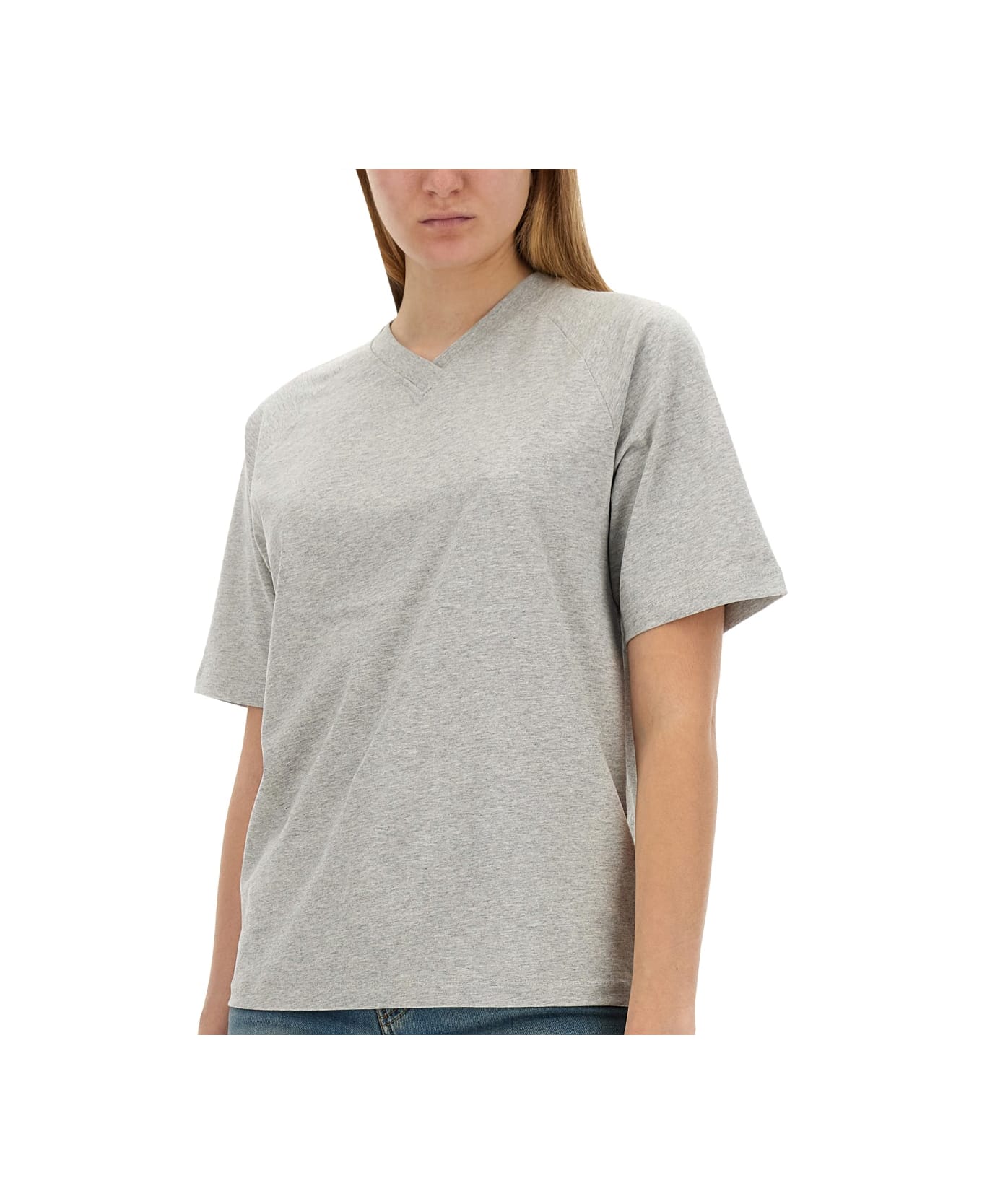 Victoria Beckham T-shirt With Logo - GREY Tシャツ