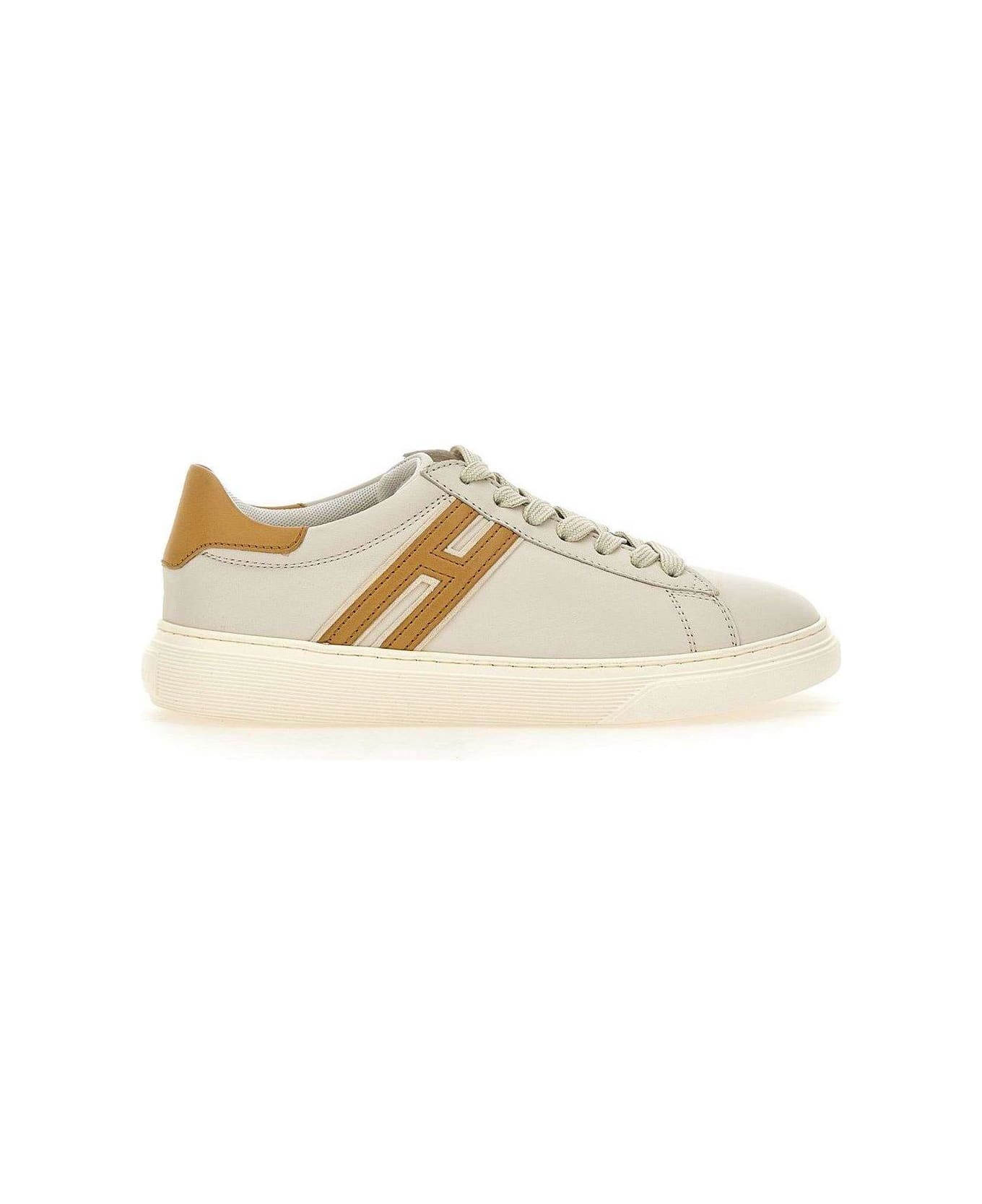 Hogan Sneakers "h365" Made Of Leather - WHITE/ Brown スニーカー