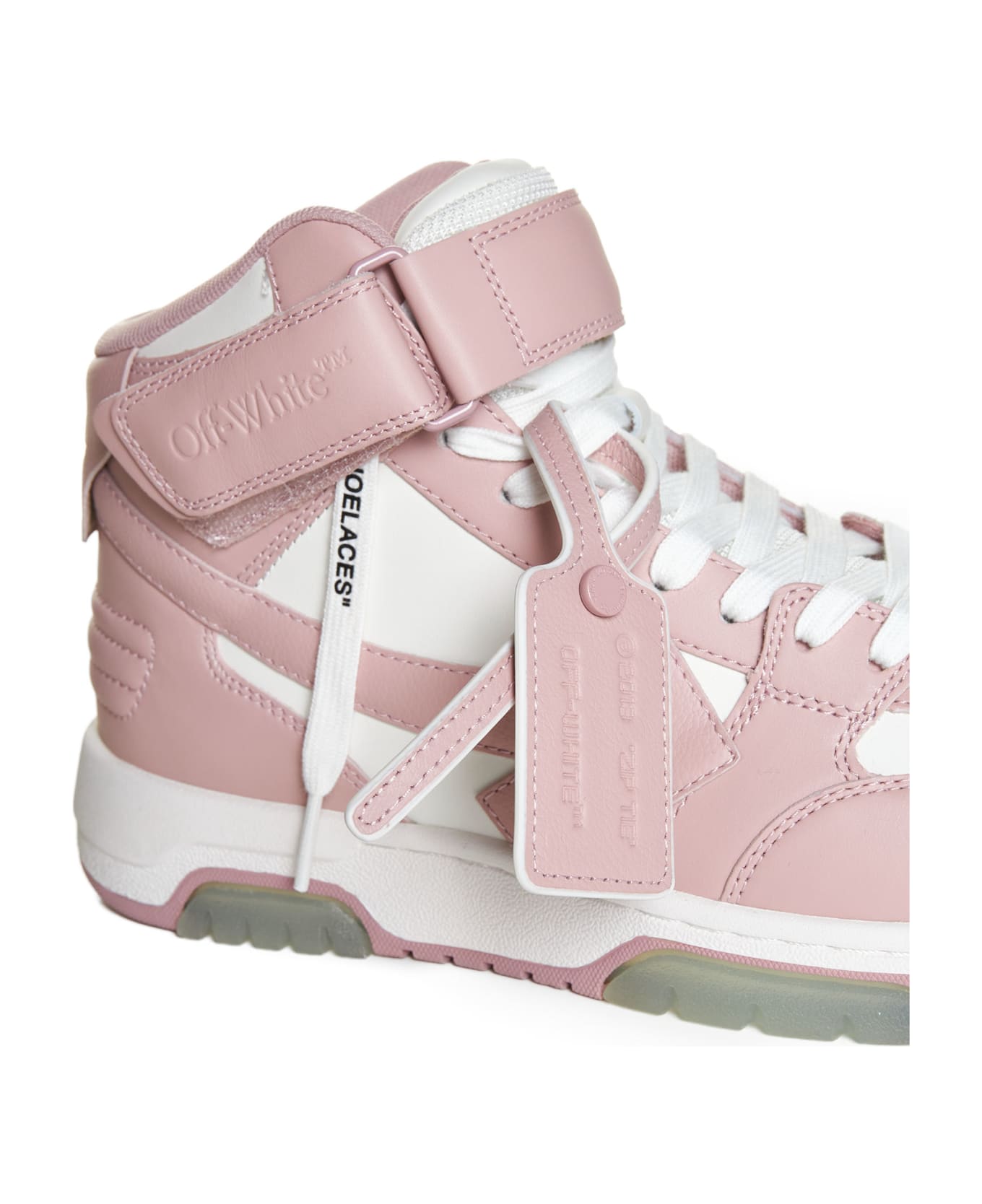 Off-White Out Of Office Mid Sneakers - White pink