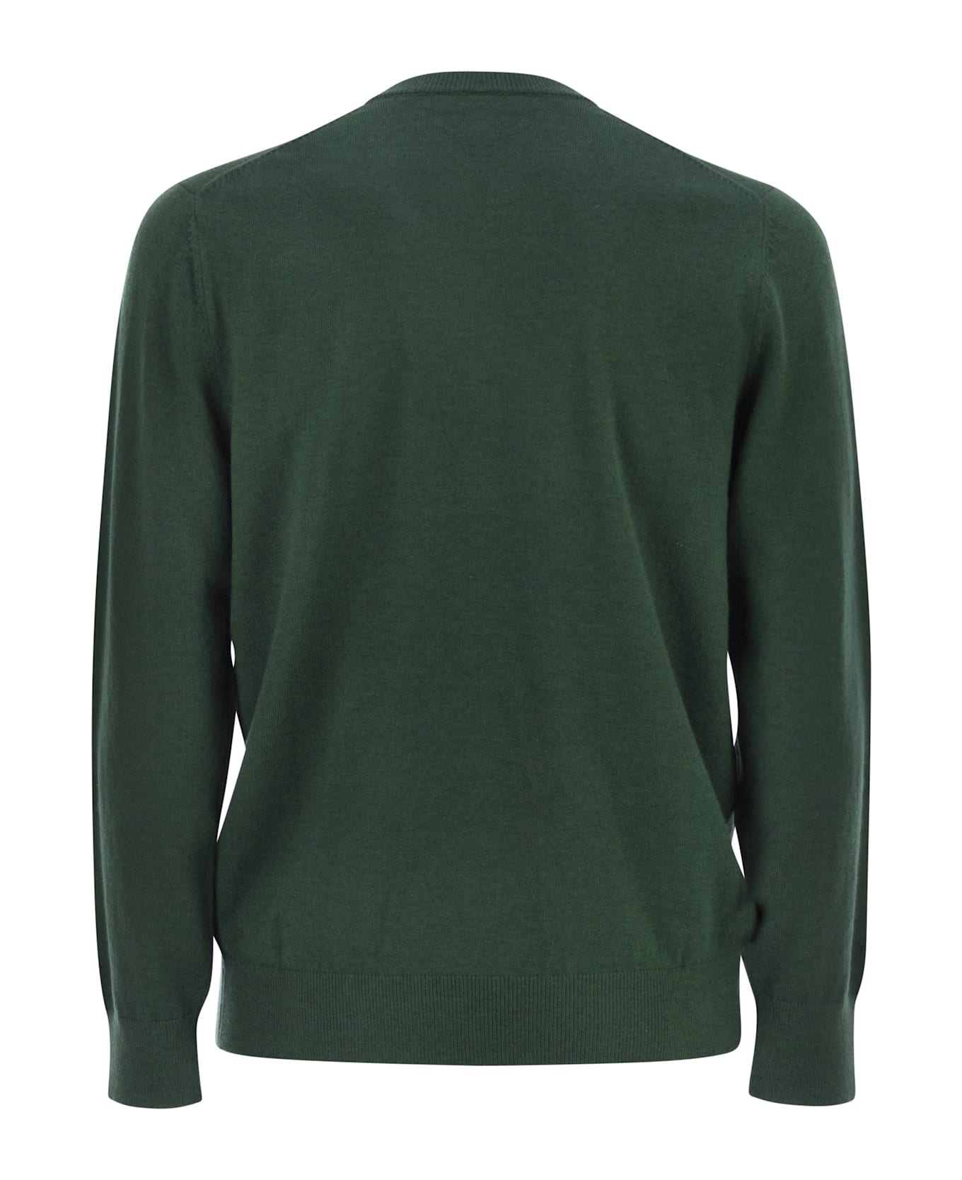 MC2 Saint Barth Heron - Crew Neck Jumper With Embroidery On The Chest - Green