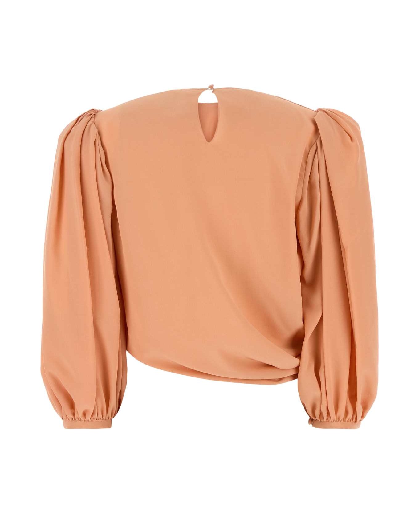Chloé Salmon Crepe Top - BLUSHYPINK