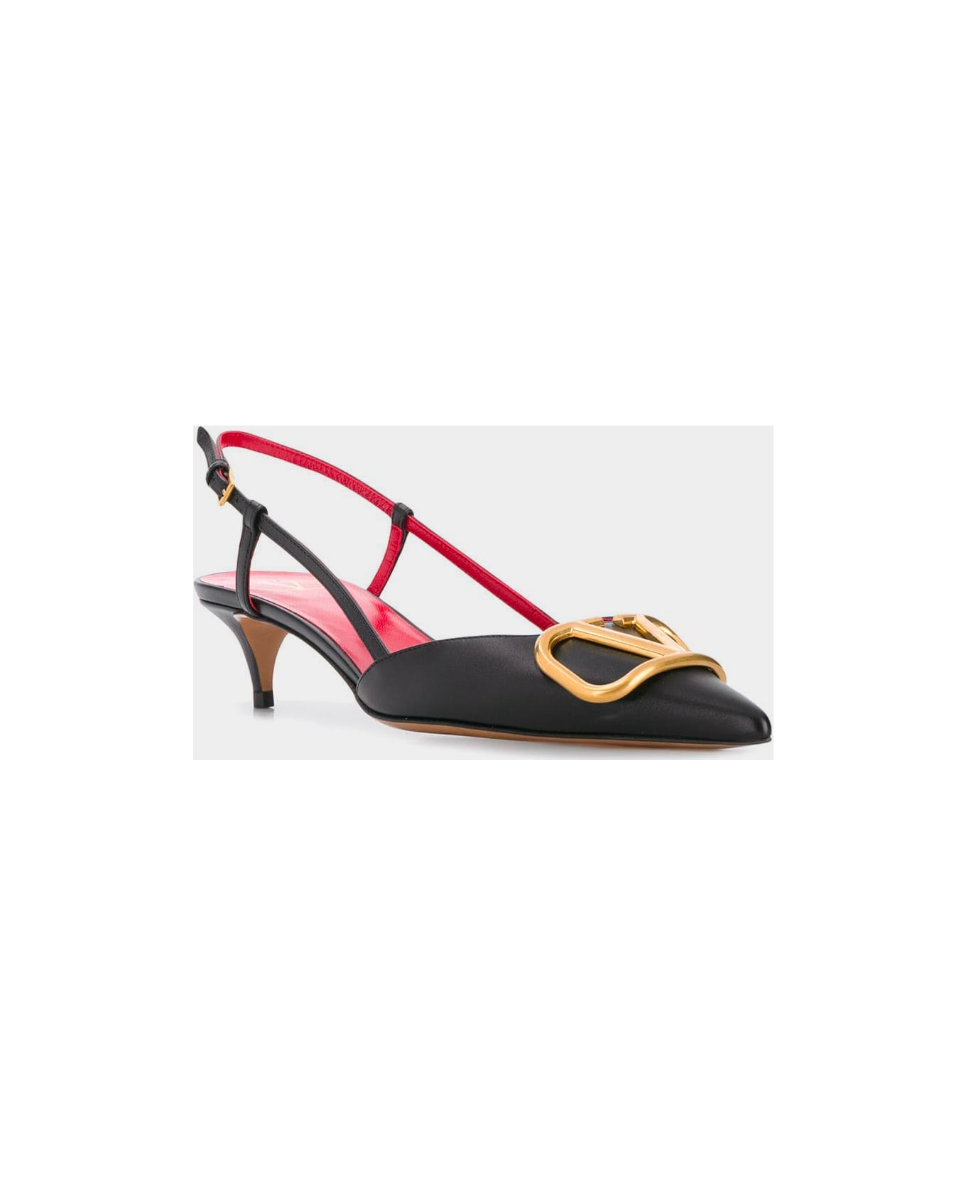 Valentino Garavani Black Leather Pumps - Black