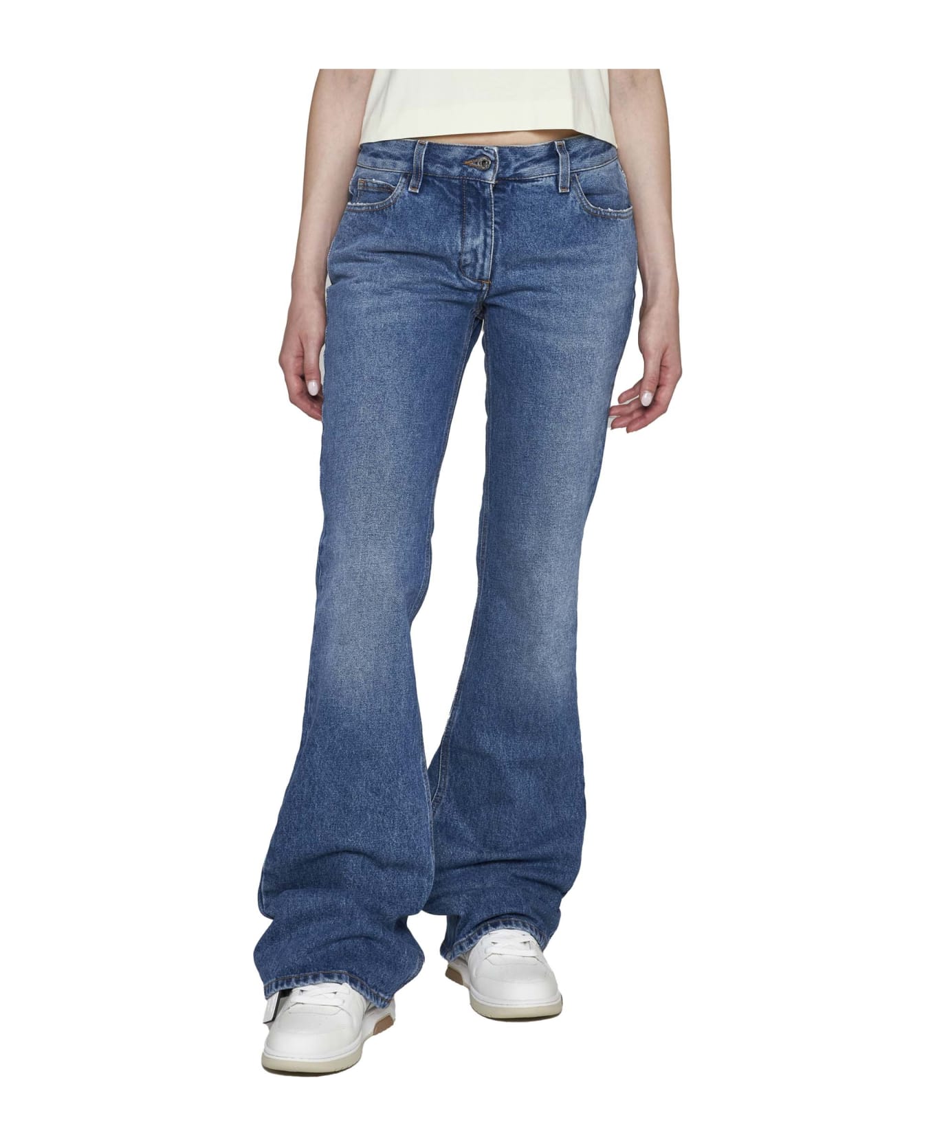 Off-White Flared Jeans - Denim