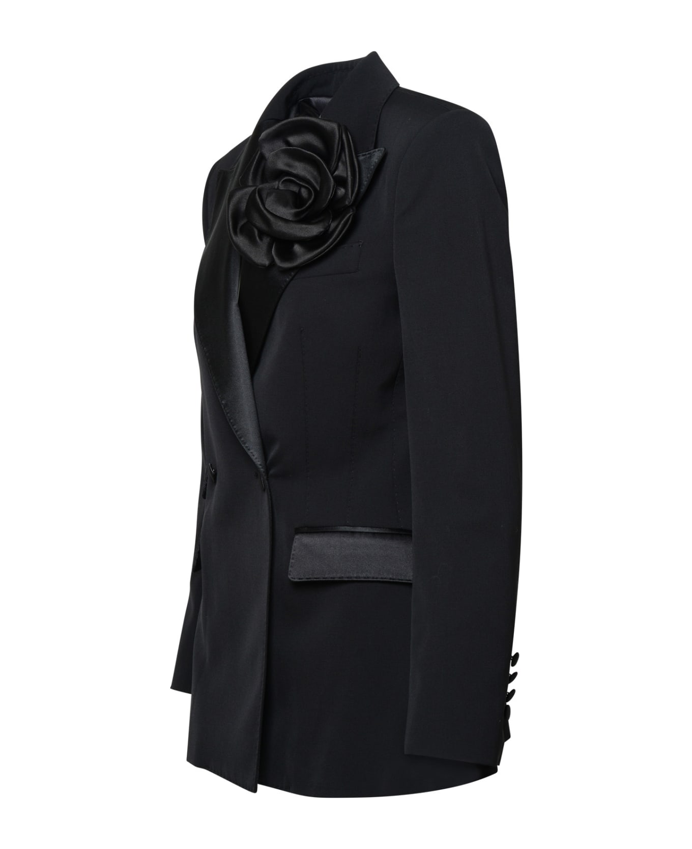 Dolce & Gabbana Blazer In Black Virgin Wool Blend - Black