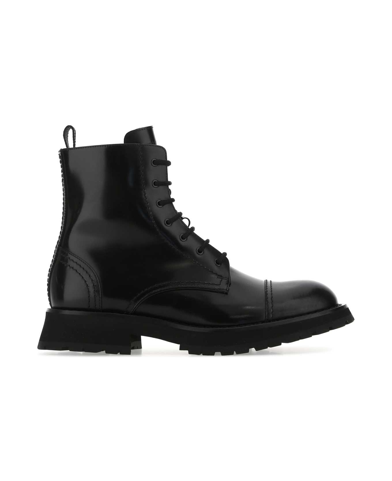 Alexander McQueen Black Leather Ankle Boots - 1000