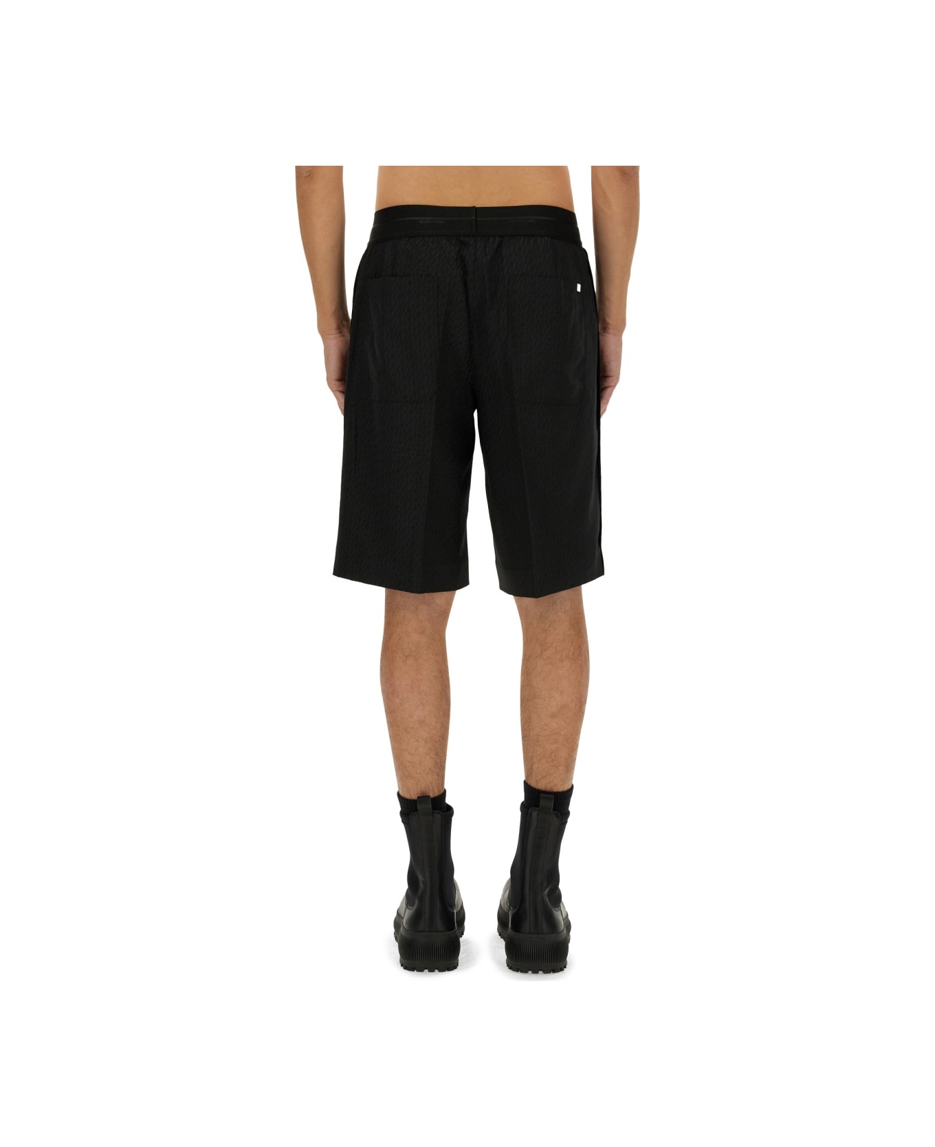 Helmut Lang Short Car Tailored - BLACK