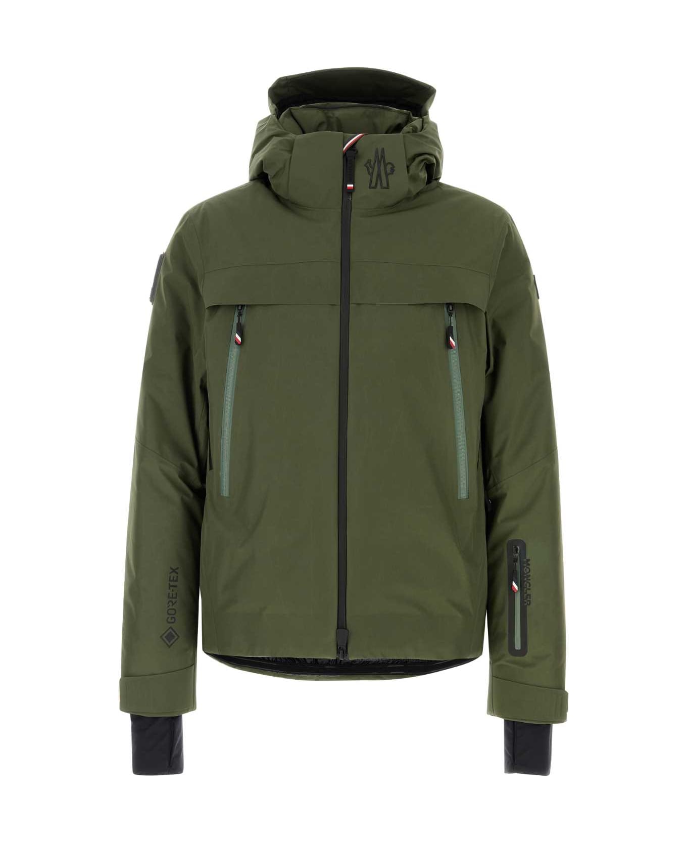 Moncler Grenoble Olive Green Polyester Balmhorn Down Jacket - 83N