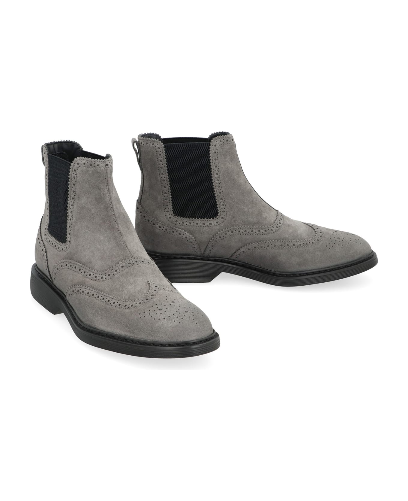 Hogan Leather Ankle Boot - grey ブーツ