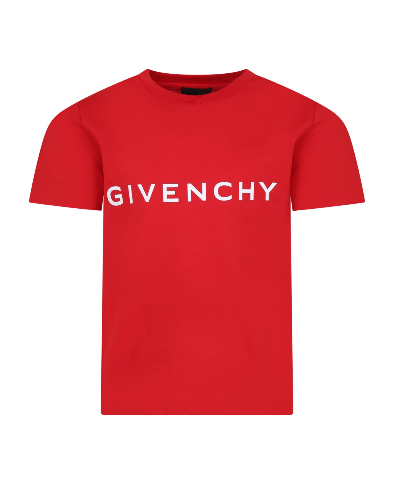 Givenchy Red T-shirt For Kids With Logo - Red