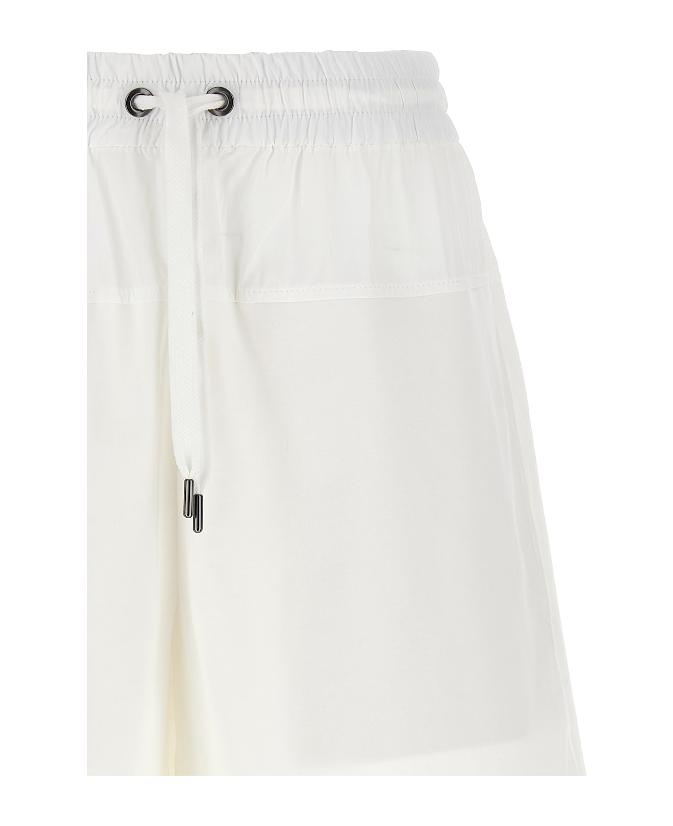 Brunello Cucinelli 
paneled Track
 Shorts - White