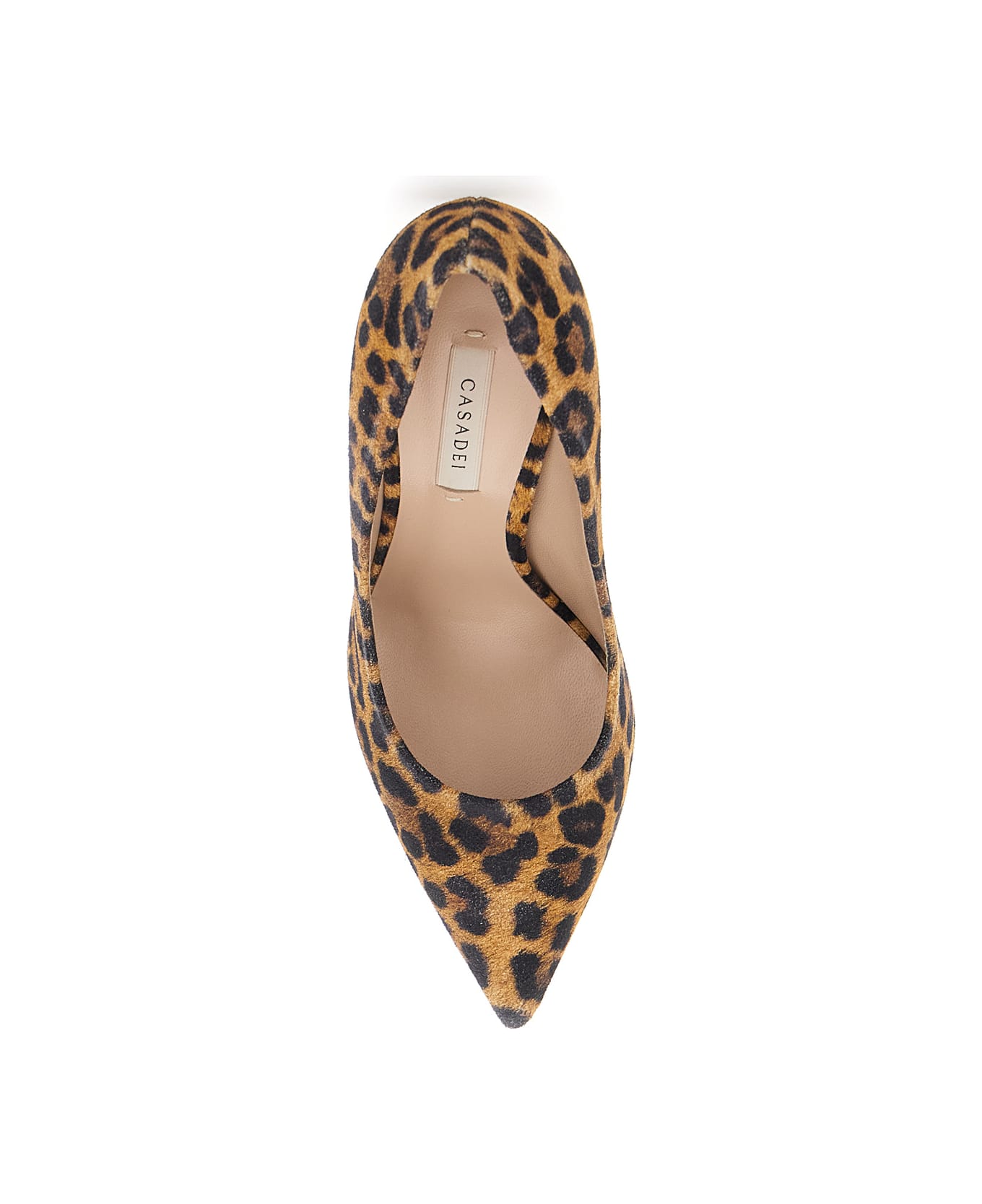Casadei 'malesia' Brown Pumps With High Stiletto Heel And Leopard Motif In Suede Woman - Brown