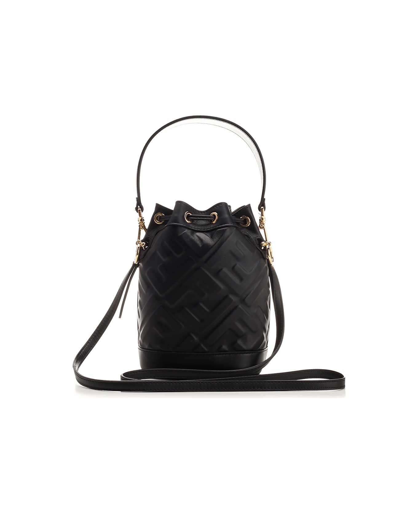 Fendi Mini 
mon Tresor
 Bucket Bag - Kur Nero Oro Soft