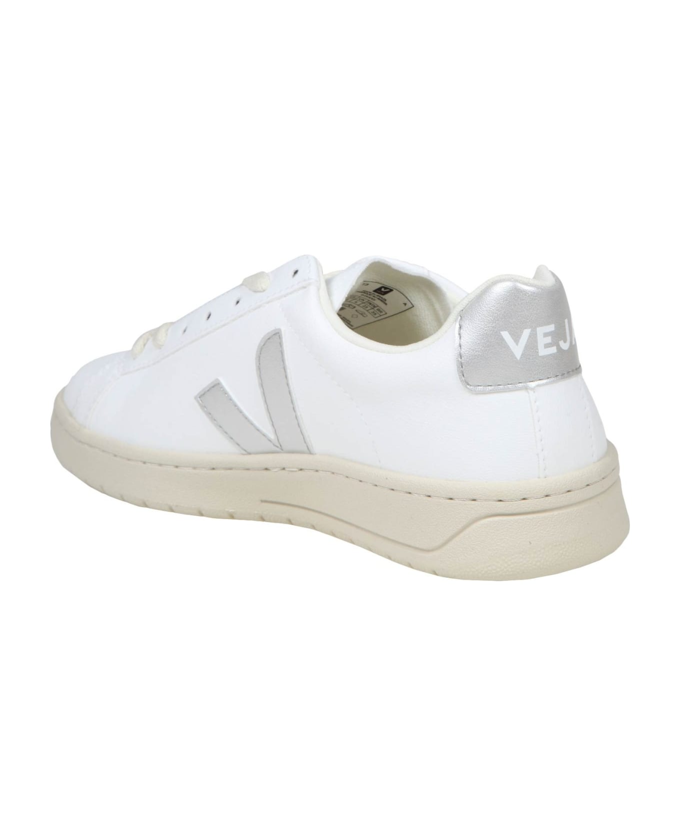 Veja Urca Sneakers In White And Silver Leather