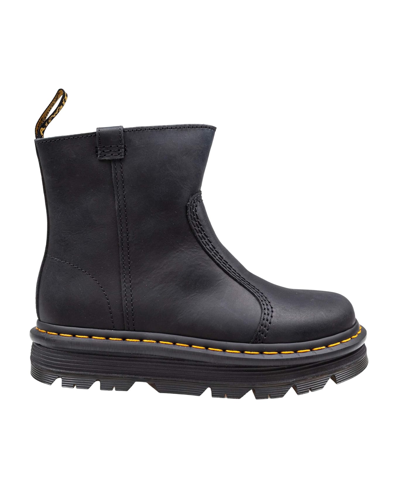 Dr. Martens Stivaletto Zebzag Rigger In Pelle Colore Nero - Black Wyoming ブーツ