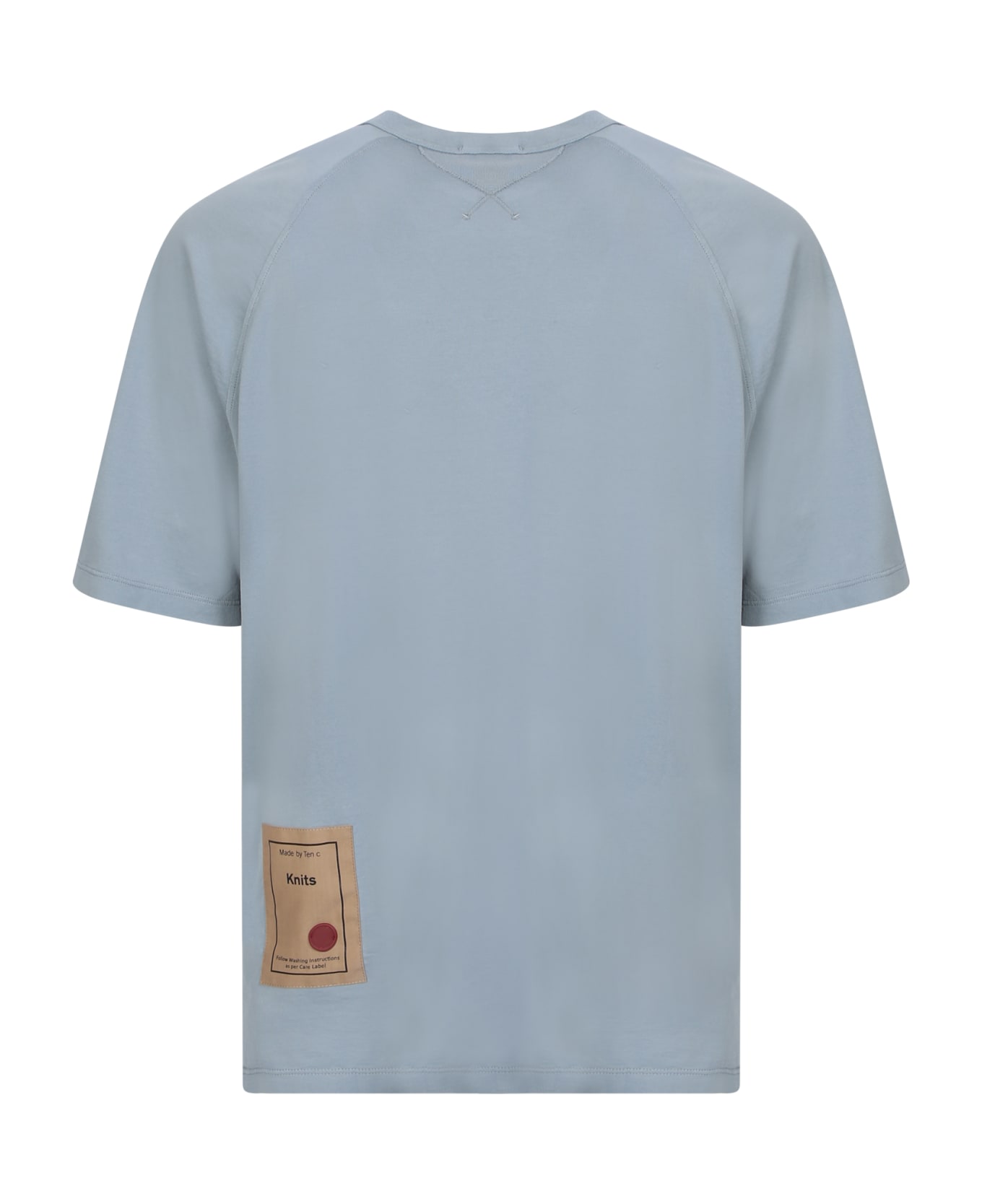 Ten C Chest Patch Pocket Light Blue T-shirt - Blue