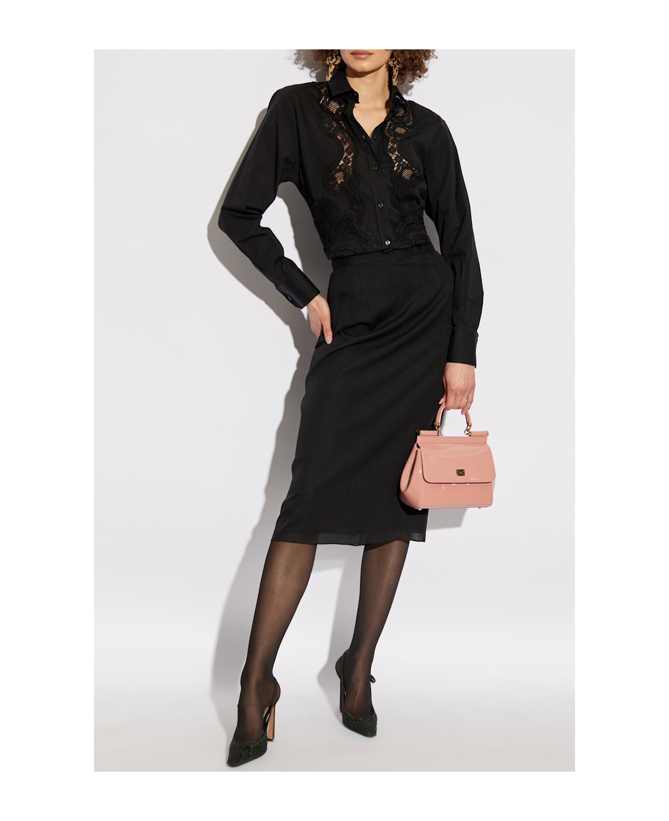 Dolce 
Gabbana Shirt With Lace - Black